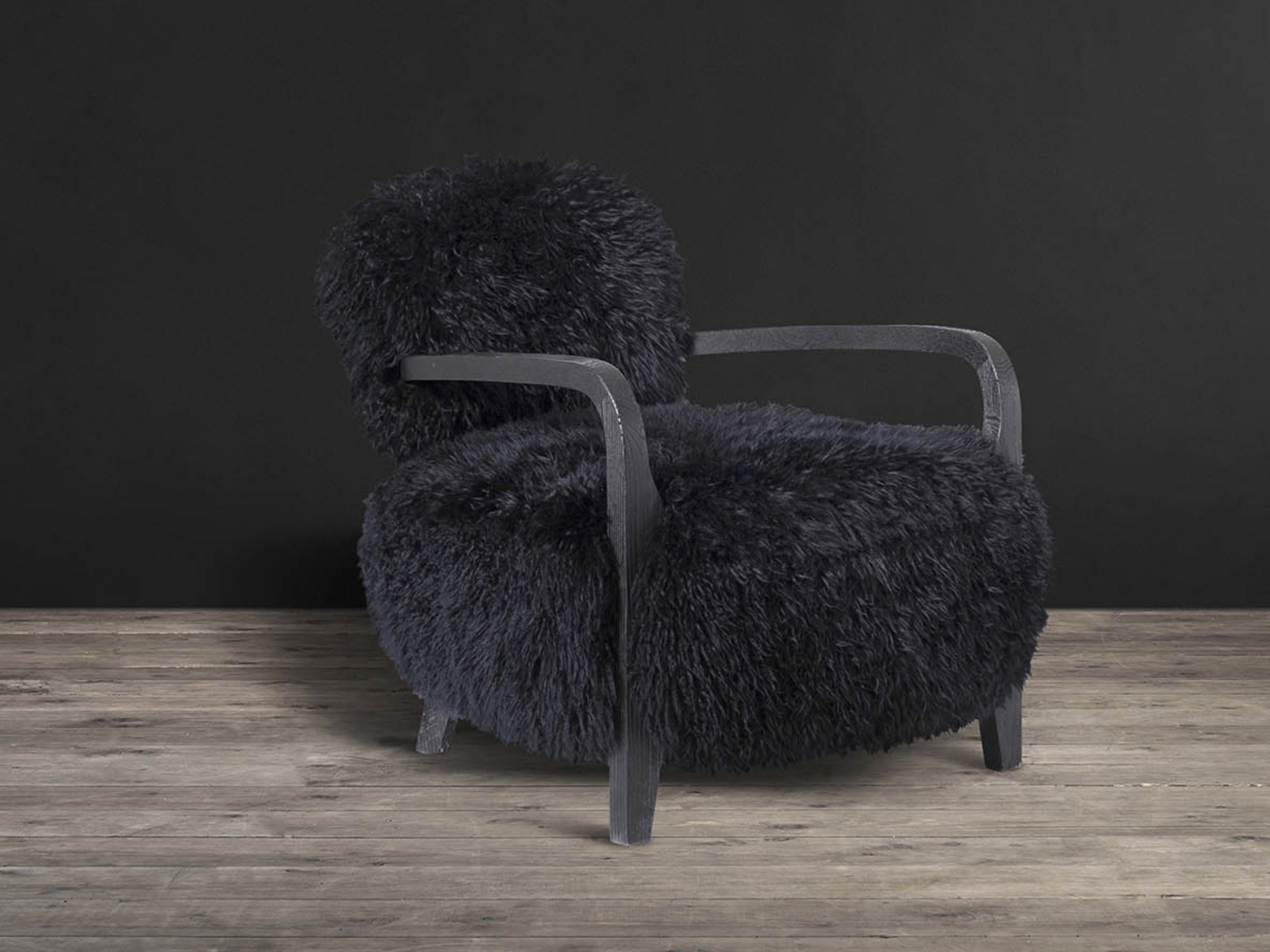 Luxury Cabana Sheepskin Chair - Soft & Cozy Sheepskin Upholstered Lounge Chair for Indoor & Outdoor Use - Perfect for Patio, Living Room, or Poolside Relaxation
