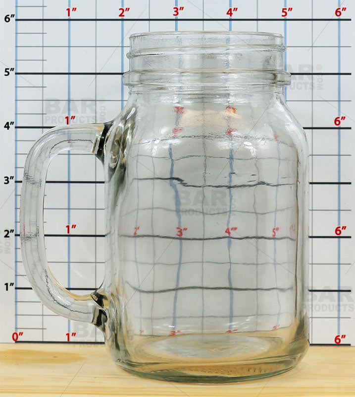 BarConic® 20 oz Mason Jars with Handles - Pack of 12 | Rustic Glass Drinking Cups for Iced Coffee, Lemonade & Smoothies | Perfect for Parties, Picnics & Home Decor