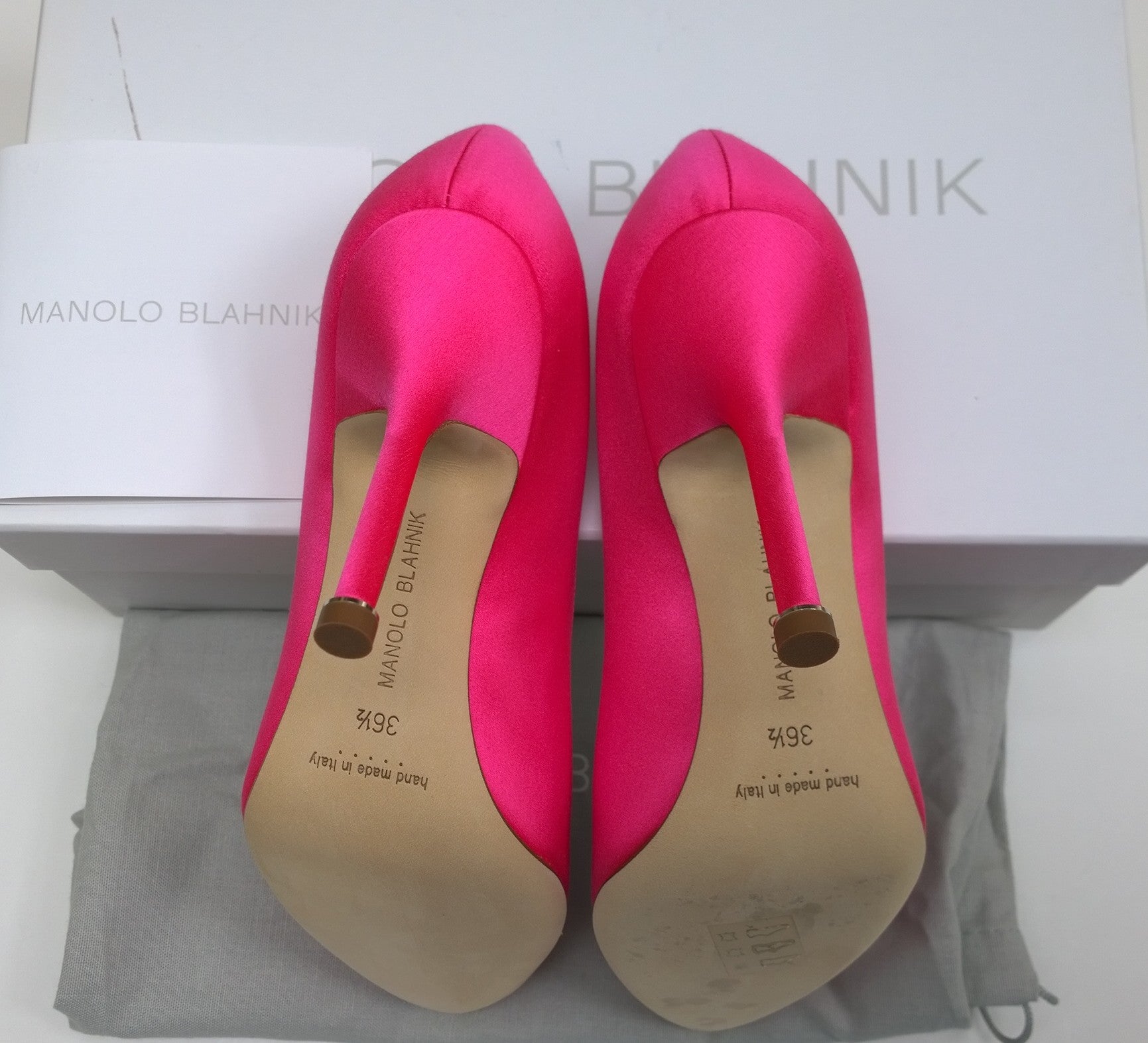 Manolo Blahnik Hangisi 105mm Bright Pink Heels with Turquoise Rhinestone Buckle - Luxury Designer Pumps for Weddings, Parties & Special Occasions
