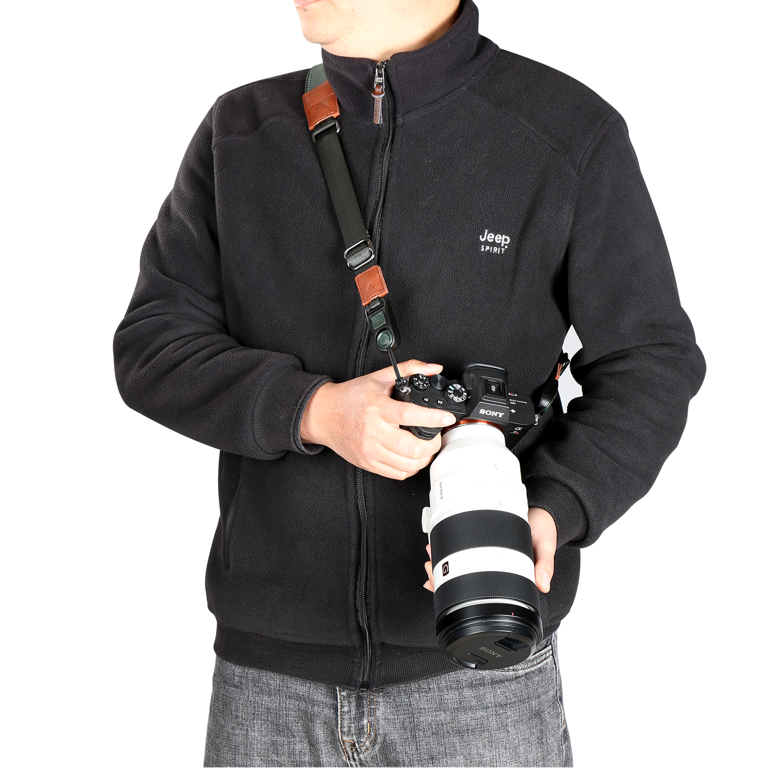 VEO Optic Guard Optics and Camera Neck Strap - Adjustable Black Safety Lanyard for Binoculars, Spotting Scopes & DSLR Cameras - Perfect for Hunting, Bird Watching & Outdoor Photography