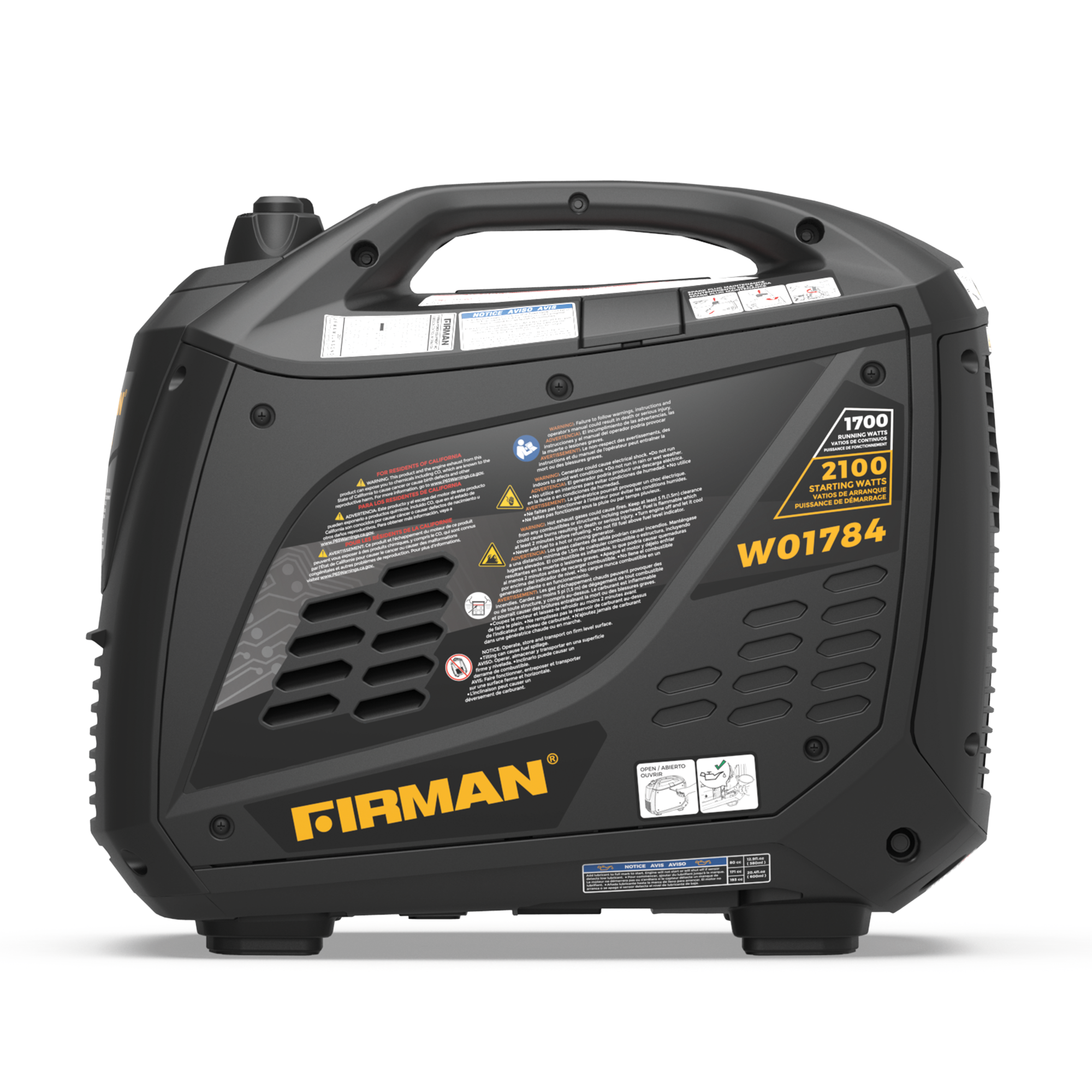 2100W Portable Inverter Generator with Recoil Start - Quiet, Reliable Power for Camping, RV Trips & Emergency Backup