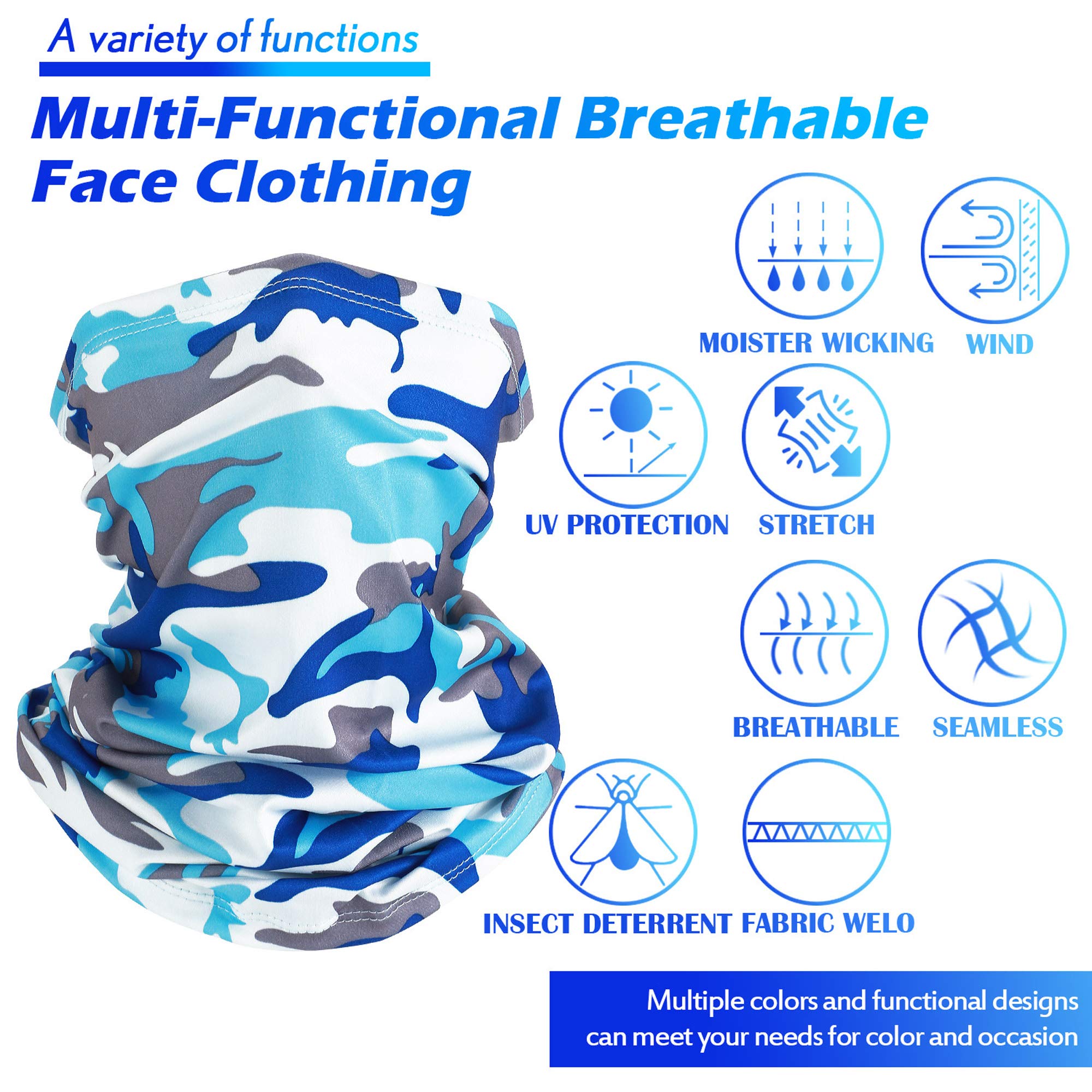 Geyoga Winter Face Mask for Men - Windproof Ski Mask, Neck Gaiter, Scarf & Balaclava for Fishing, Cycling, Running & Outdoor Activities