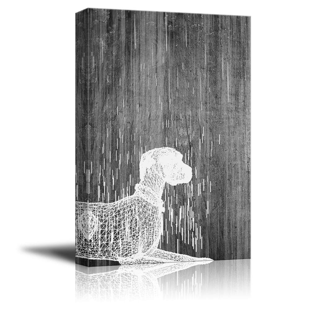 Black and White Abstract Canvas Wall Art - 32x48 Inch Framed Modern Painting for Bedroom, Living Room & Office Decor | Premium Home Wall Decorations | Perfect for Contemporary Interior Design