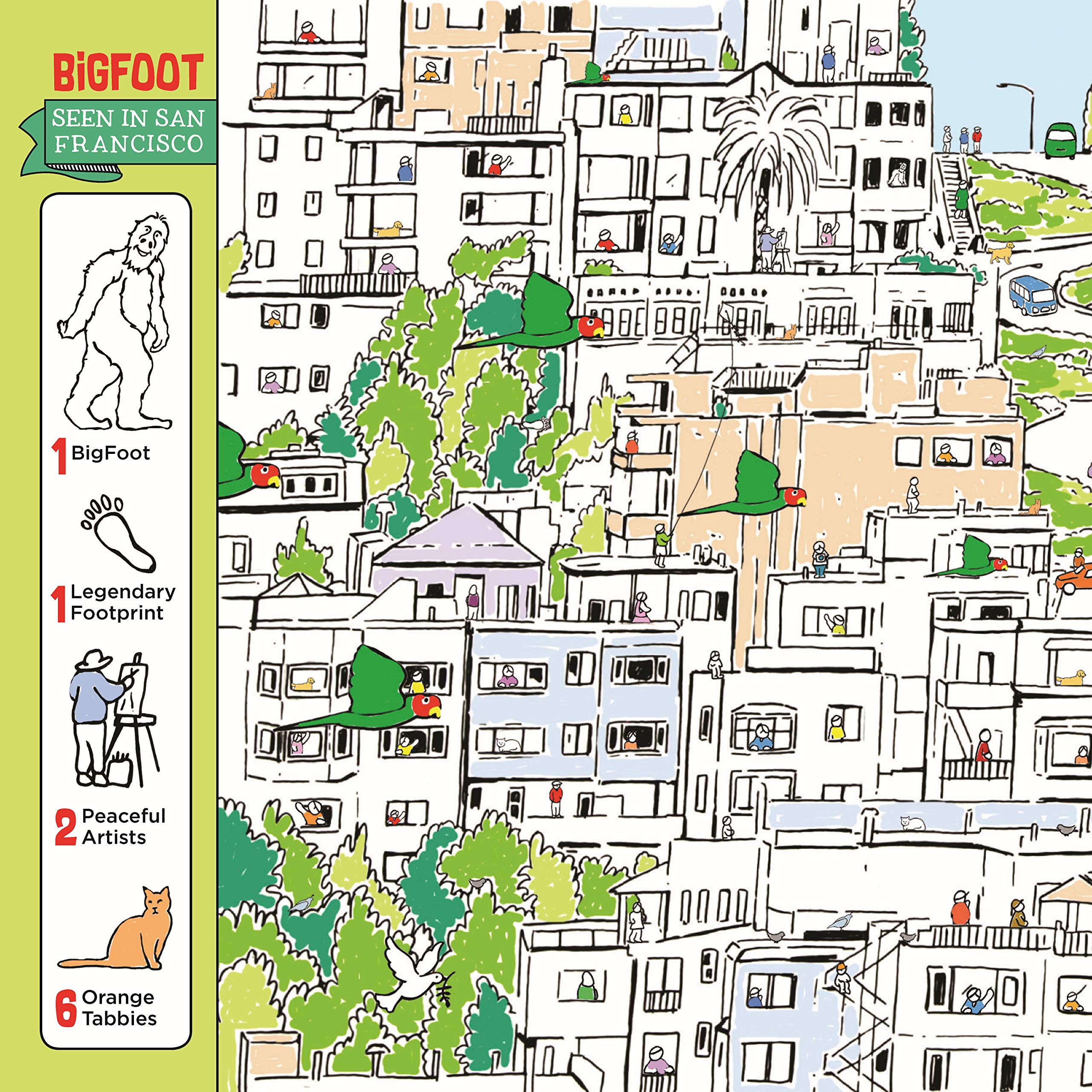BigFoot Visits the Big Cities of the World: Fun Seek and Find Book with 500+ Hidden Objects - New York to Tokyo Puzzles for Kids & Adults | Family Game Night, Travel Entertainment, Classroom Activity (Happy Fox Books)