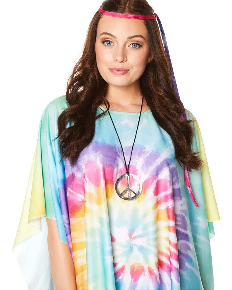70s Hippie Poncho for Women - Vintage Boho Style Costume for Halloween, Cosplay & Music Festivals