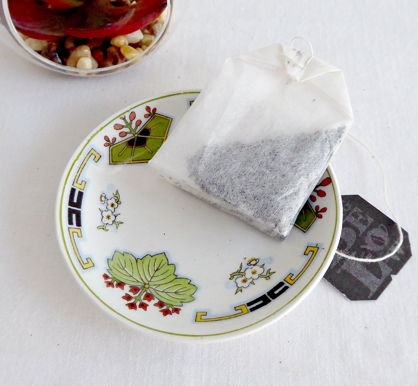 Vintage Edwardian Butter Pat Alfred Meakin English Transferware Teabag Caddy - Antique Tea Storage for English Afternoon Tea & Cottagecore Decor