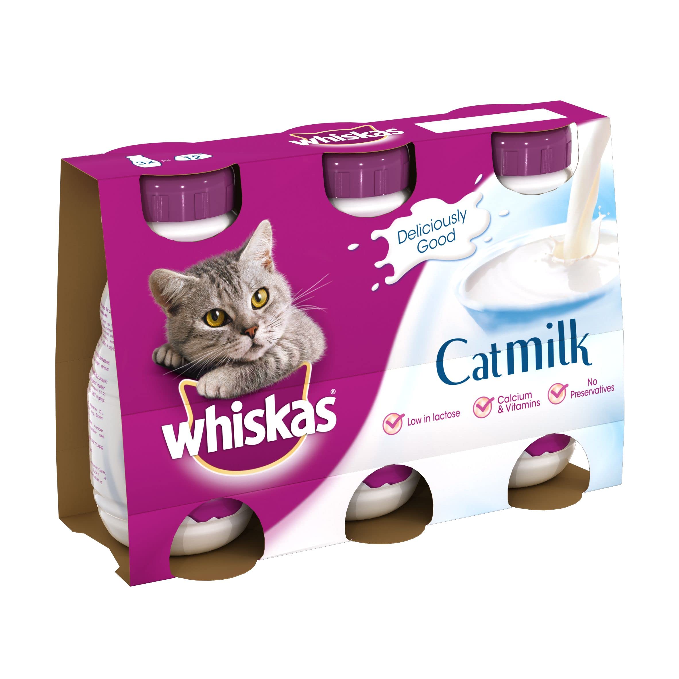 Whiskas Cat Milk for Kittens - 15 Pack of 200ml Bottles | Complementary Wet Cat Food for Kittens 6+ Weeks | Perfect for Weaning, Hydration & Nutrition