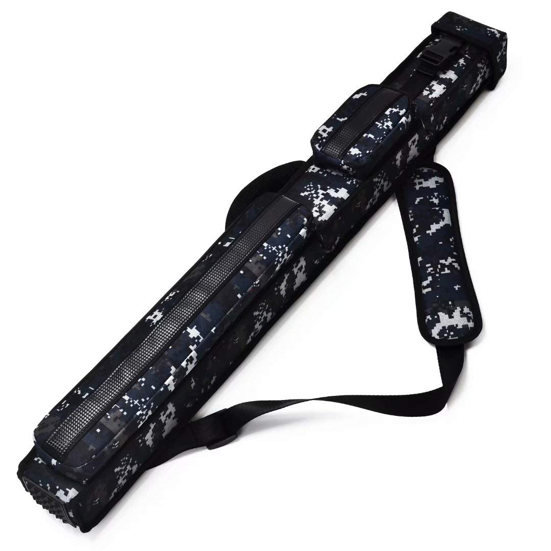 Collapsar 2X2 Pool Cue Hard Case - Durable Nylon/Leatherette Billiard Stick Carrying Case for Secure Storage and Travel