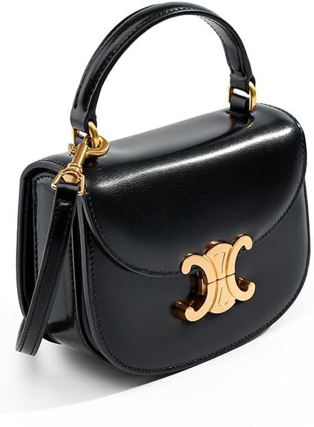 Genuine Leather Crossbody Bag for Women - Adjustable Strap Small Satchel Purse, College Messenger Bag for Work, School & Daily Use