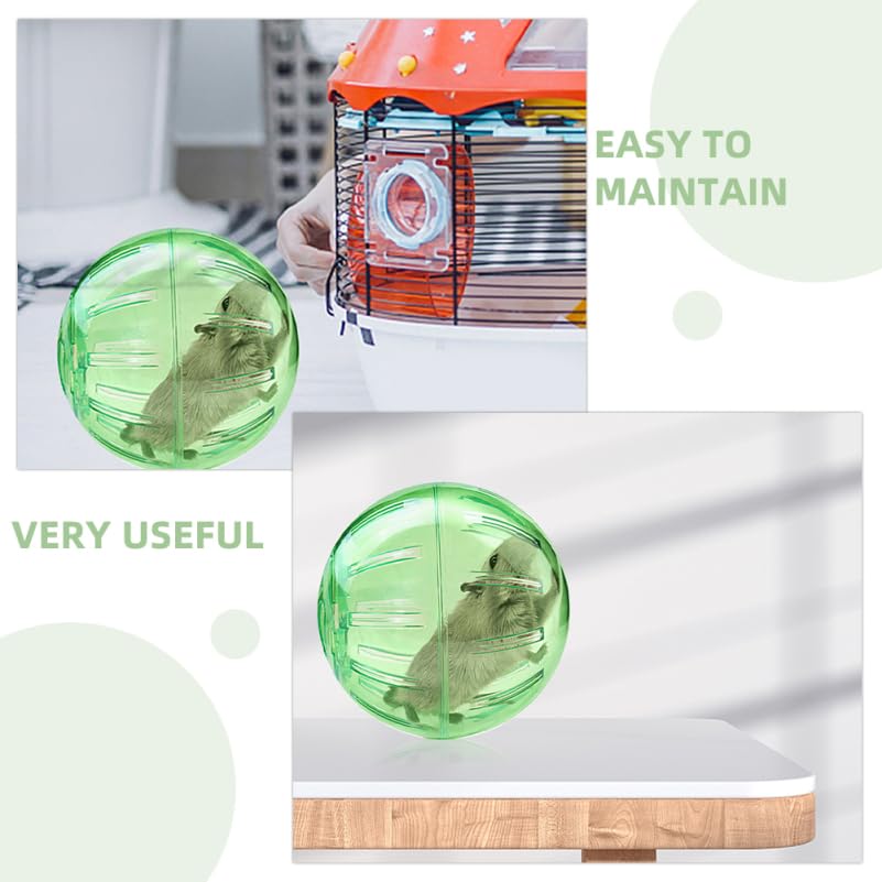 Clear Hamster Exercise Ball - Fun Running Wheel for Dwarf Hamsters, Guinea Pigs & Chinchillas | Small Pet Activity Toy for Indoor Play & Exercise | Perfect for Cage-Free Playtime & Safe Exploration