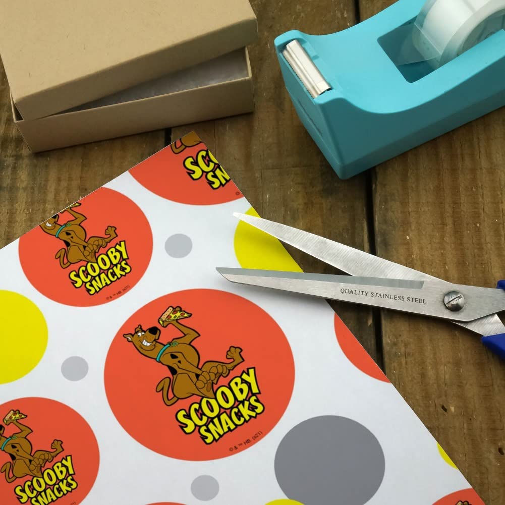 Scooby Snacks Themed Gift Wrap Paper Roll - Fun & Colorful Wrapping for Birthdays, Parties & Holidays | GRAPHICS & MORE