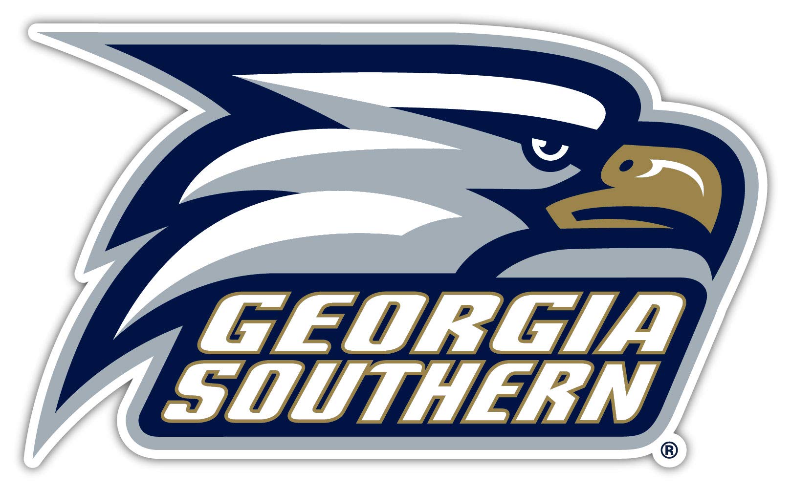Georgia Southern Eagles 10 Inch Vinyl Mascot Decal Sticker 4-Pack - Officially Licensed Collegiate Car Window Decals for Trucks, Laptops & School Spirit
