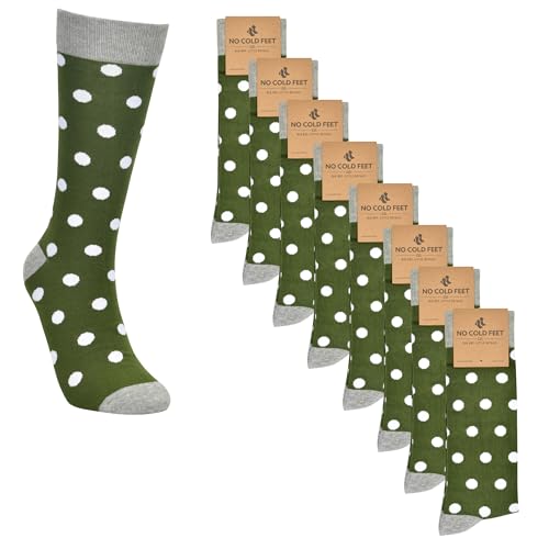Olive Green With White Polka Dots / 8 Pack