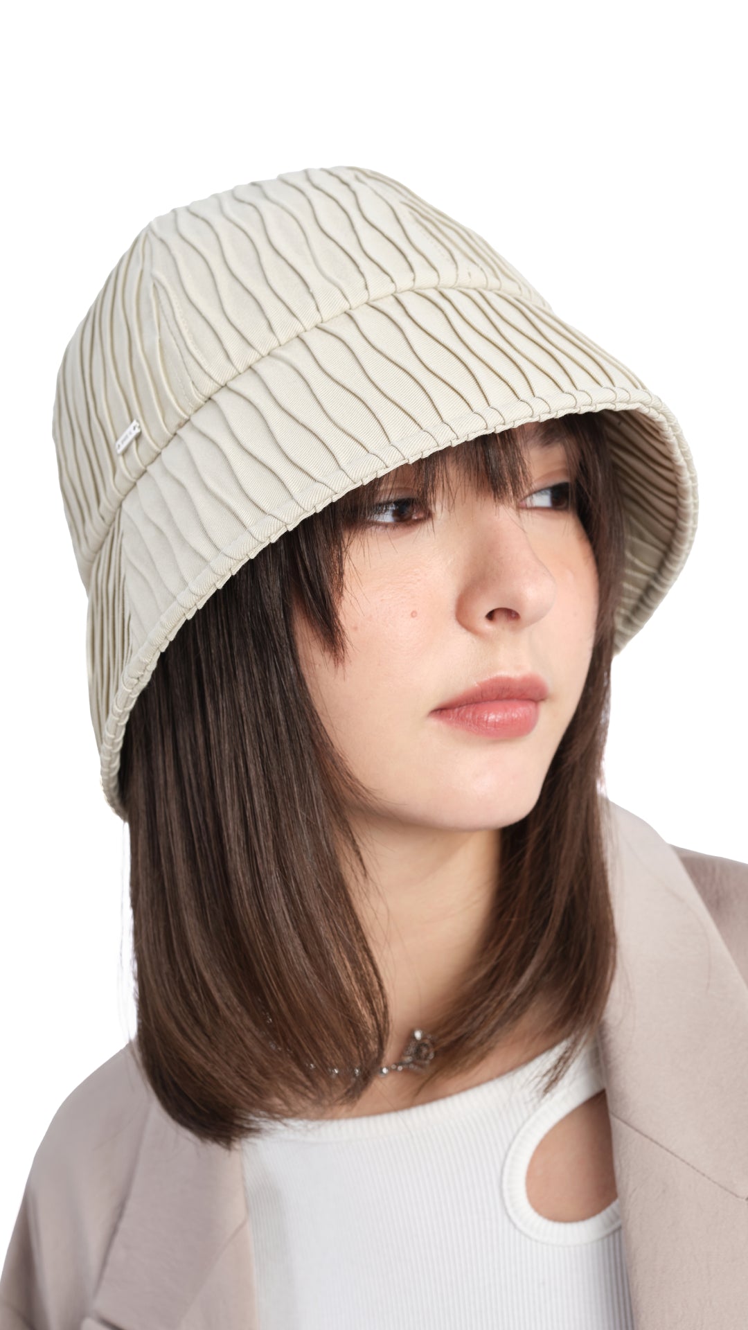 Wrinkled Beauty Tulip Hat - Stylish Floral Headwear for Women - Perfect for Spring Outfits, Weddings & Garden Parties