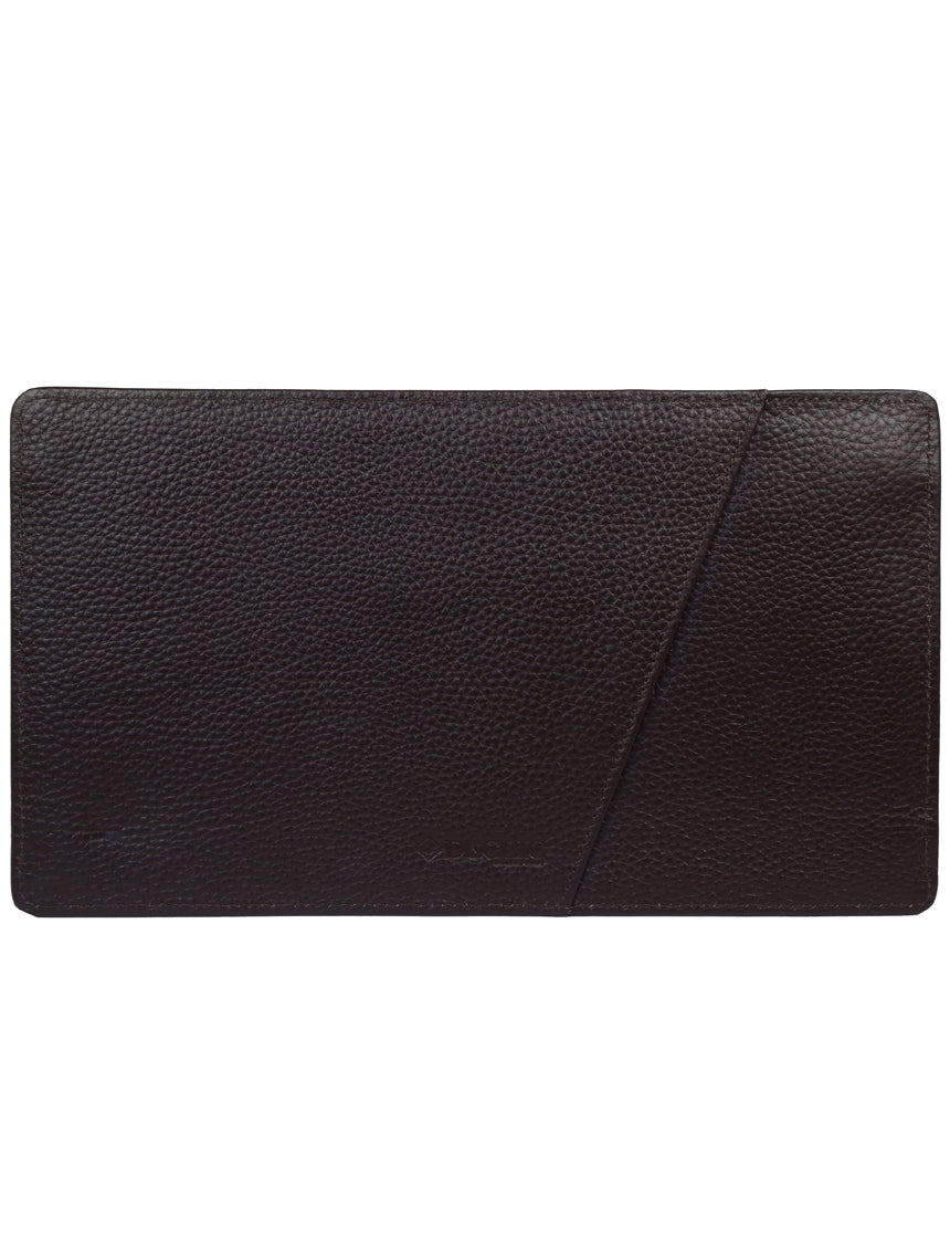 DÉCLIC Genuine Leather Passport Wallet - Chocolate Brown RFID Blocking Travel Organizer | Perfect for International Trips, Business Travel & Vacation Accessories