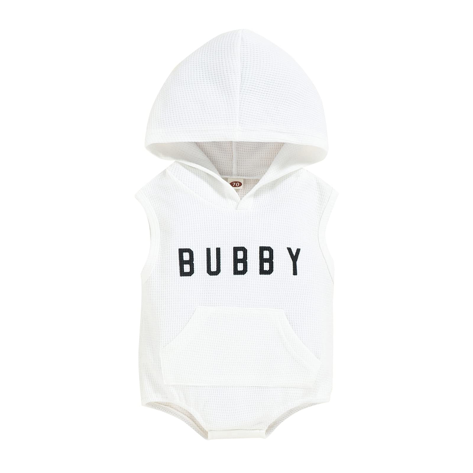 MIEAHORY Summer Newborn Baby Romper - Unisex Letter Print Hooded Bodysuit Outfit for Boys & Girls | Soft Cotton Jumpsuit for Infants 0-12 Months | Perfect for Playdates, Photoshoots & Everyday Wear