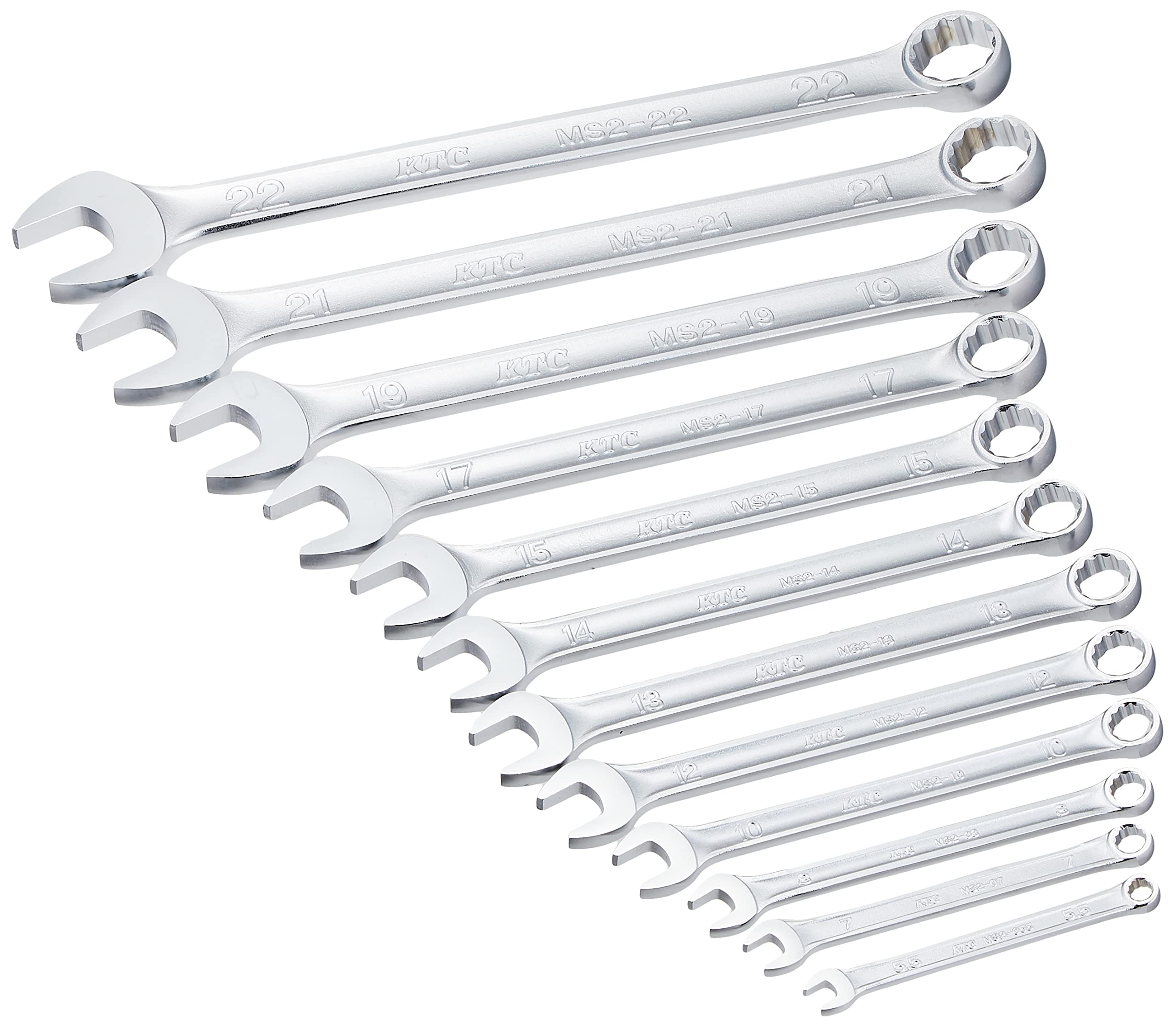 KTC TMS212 12-Piece Combination Wrench Set - Metric & SAE Sizes for Automotive Repair, DIY Projects & Home Maintenance | Kyoto Machine Tools Professional Grade Tool Kit