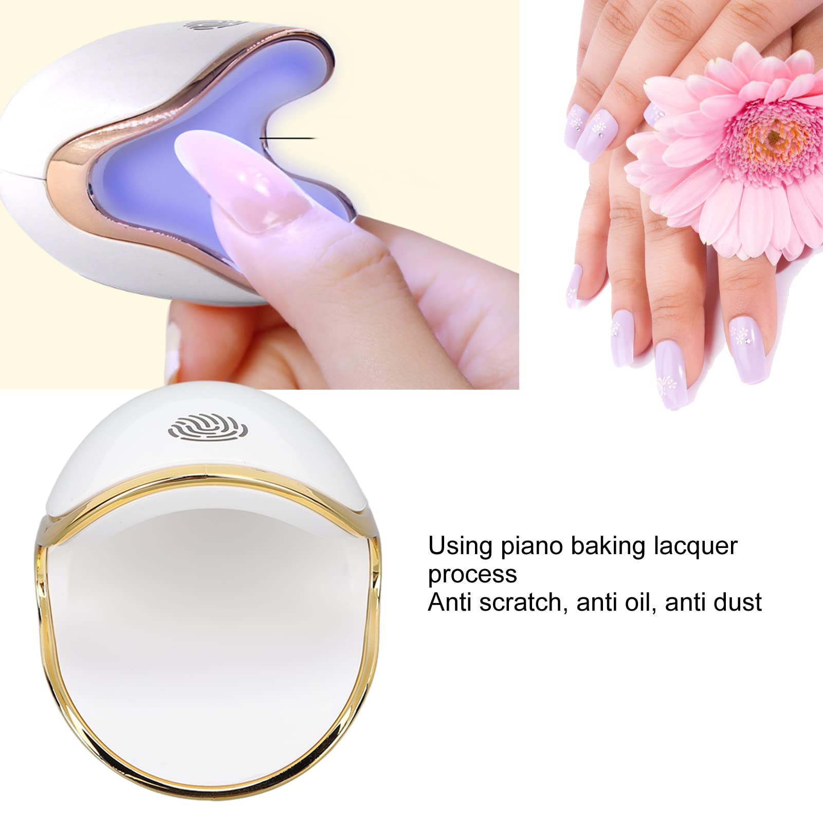 Mini UV LED Nail Lamp - Portable 360° Quick Dry Gel Nail Light for Manicure & Pedicure | Fast Curing for DIY Nail Art, Salon & Home Use | Perfect for Travel, Parties & Professional Nail Care