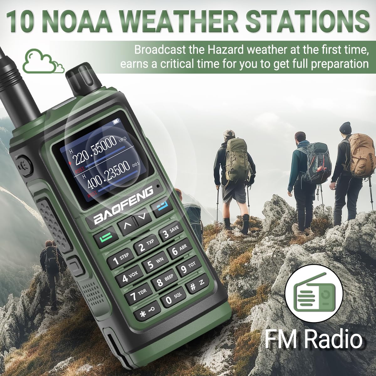 BAOFENG UV-17R Ham Radio - Upgraded Version of UV-5R, Long Range Dual Band Two Way Radio with USB Charger, 999 Channels, Hands-Free VOX, Walkie Talkies for Adults - Includes 771 Antenna, Earpiece & Flashlight (Perfect for Outdoor Adventures, Emergency Communication & Construction Sites)