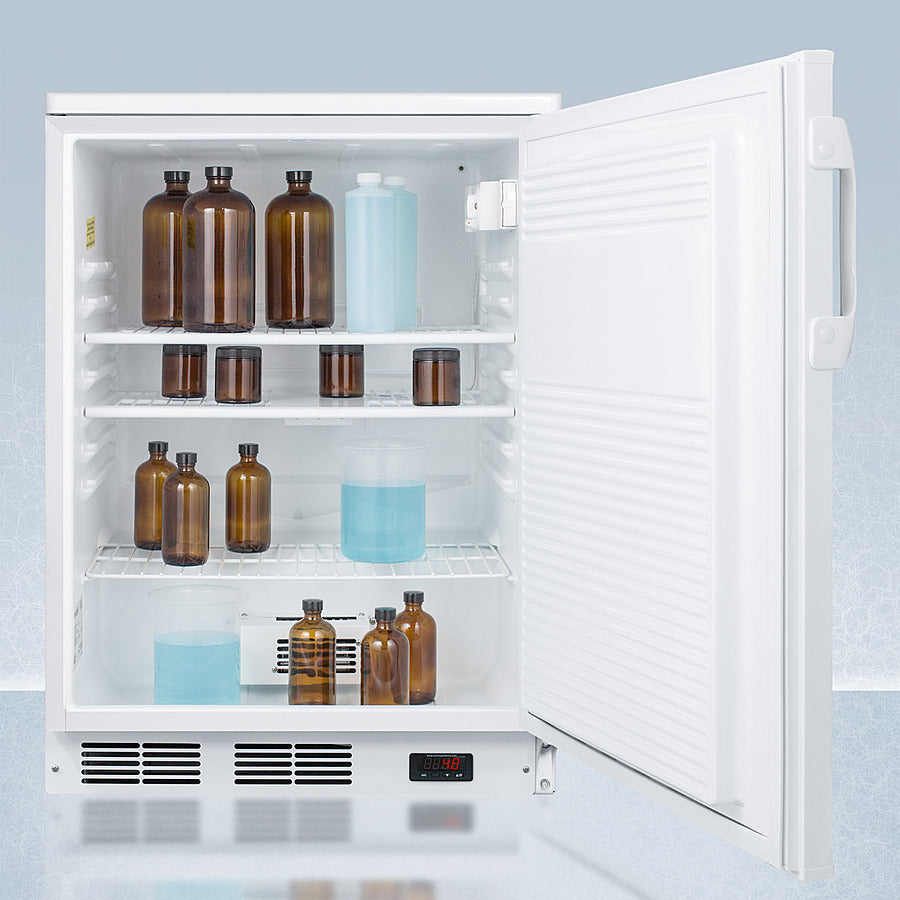 Accucold 24-Inch Wide All Refrigerator with Probe Hole FF7LWPRO - Perfect for Commercial Kitchens, Labs, and Medical Facilities
