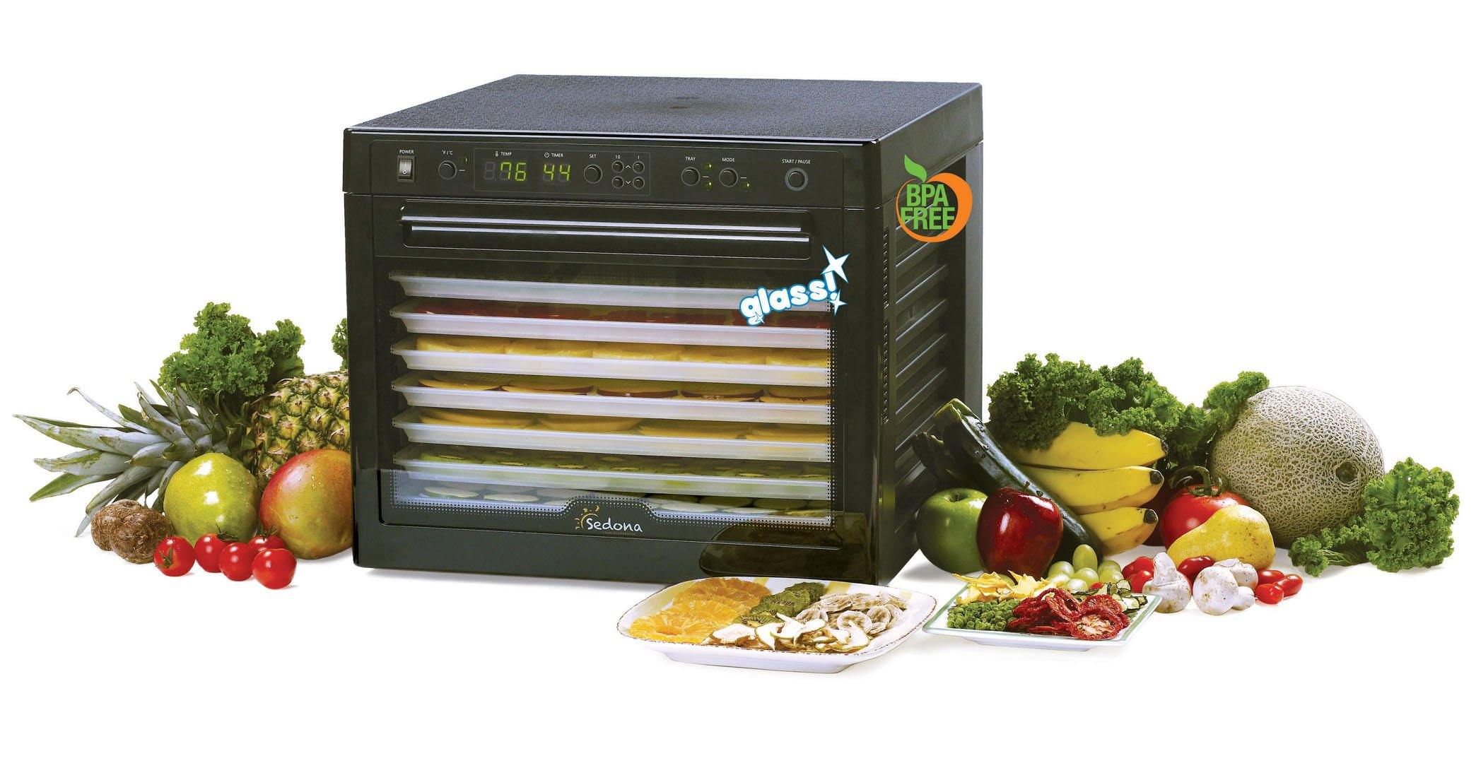Sedona Classic Dual Fan Raw Food Dehydrator with 9 BPA-Free Plastic Trays - Perfect for Drying Fruits, Vegetables, Herbs, and Making Jerky at Home