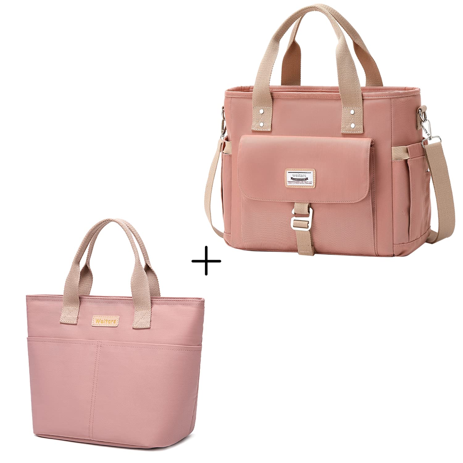 Weitars 21002 Extra Large Insulated Lunch Bag for Women - Reusable Lunch Tote with Thermal Lining, 21069 Medium Lunch Box for Work/School - Perfect for Office, Picnic & Commuting