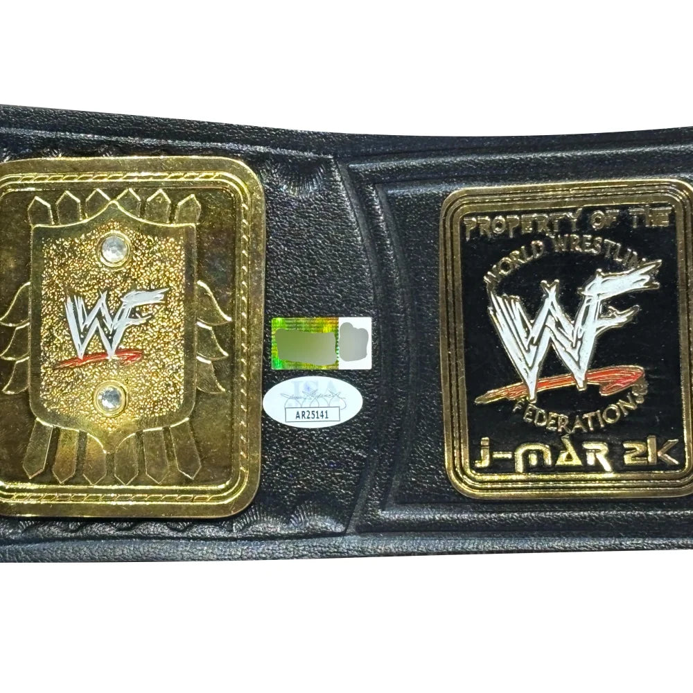 Authentic Mick Foley Autographed WWE WWF Attitude Era Championship Belt - Signed with JSA COA & Personal Inscription - Perfect for Wrestling Memorabilia Collectors & Display