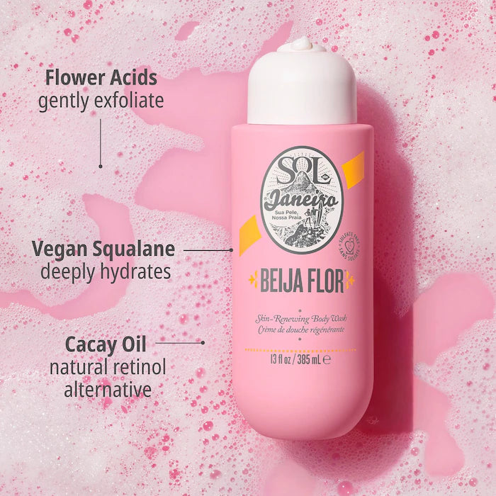 Beija Flor™ Vegan Renewing Body Wash by Sol de Janeiro - Hydrating & Nourishing for Soft, Glowing Skin | Perfect for Daily Shower & Spa-Like Self-Care at Home