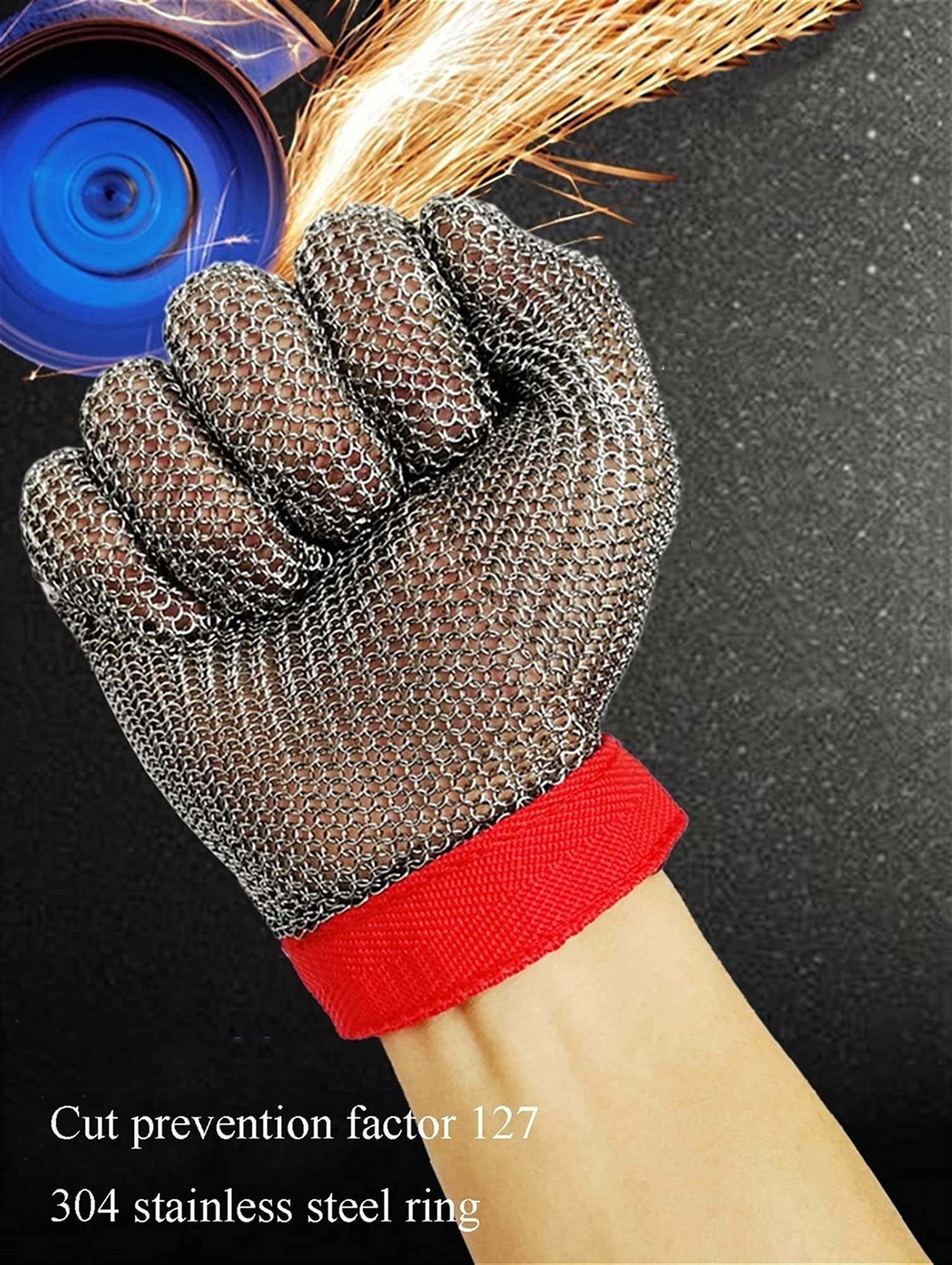 Cut Resistant Gloves - 10pcs Stainless Steel Mesh Safety Work Gloves for Kitchen, Butchering & Heavy Duty Tasks (XS Size) - Slash Proof & Durable Household & Industrial Protection