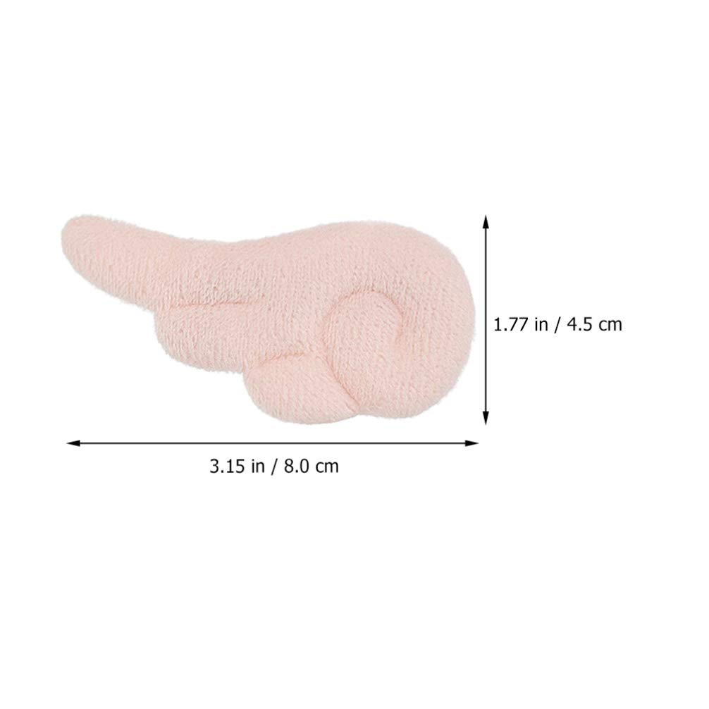 Beaupretty 2 Pairs Angel Wings Hair Clips - Cute Cartoon Plush Hairpins, Leather Barrettes Hair Accessories for Women & Girls (White & Pink) - Perfect for Parties, Weddings & Everyday Fashion