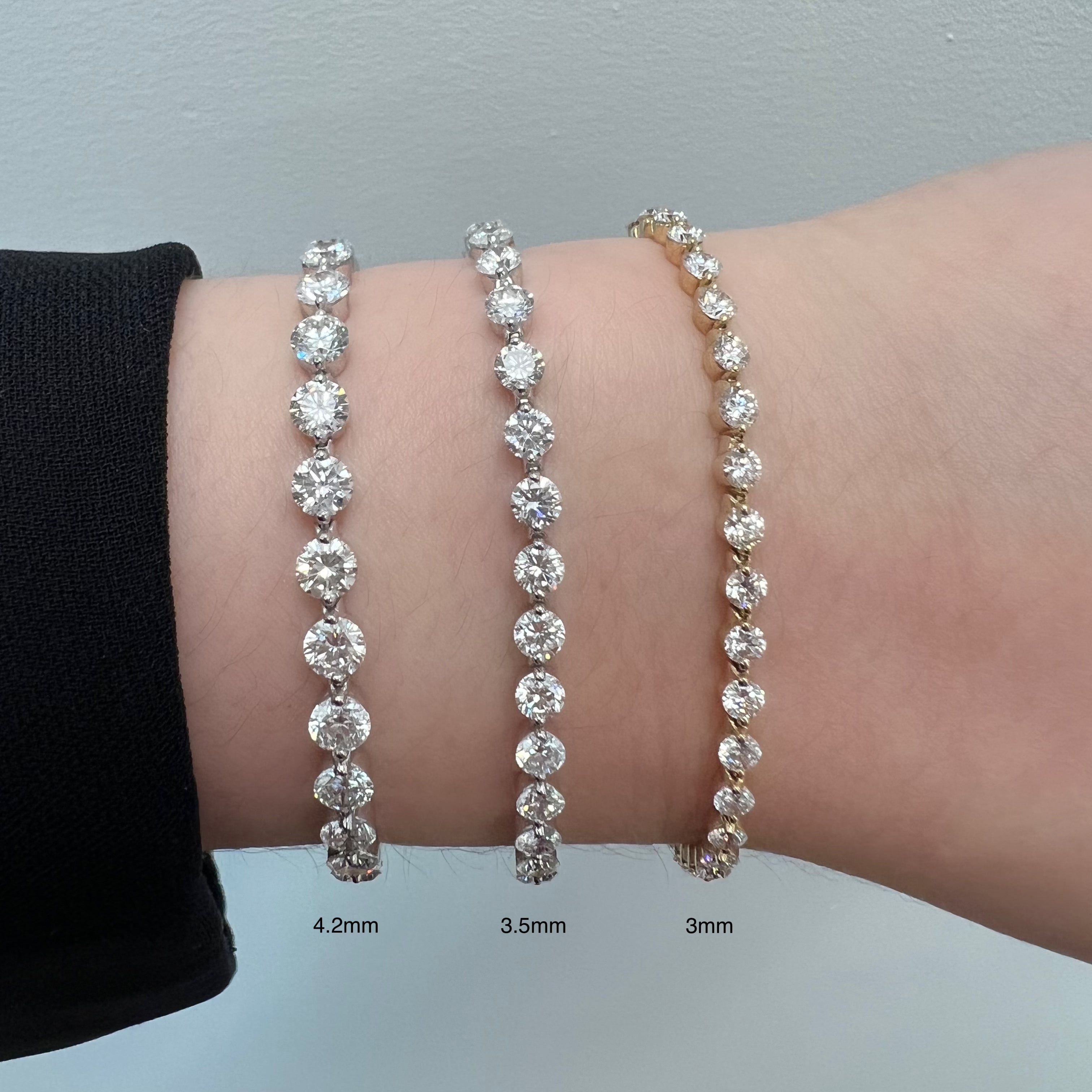 3.5mm Invisible Set Tennis Bracelet for Women - Elegant Diamond Tennis Bracelet for Everyday Wear, Wedding, Anniversary & Special Occasions