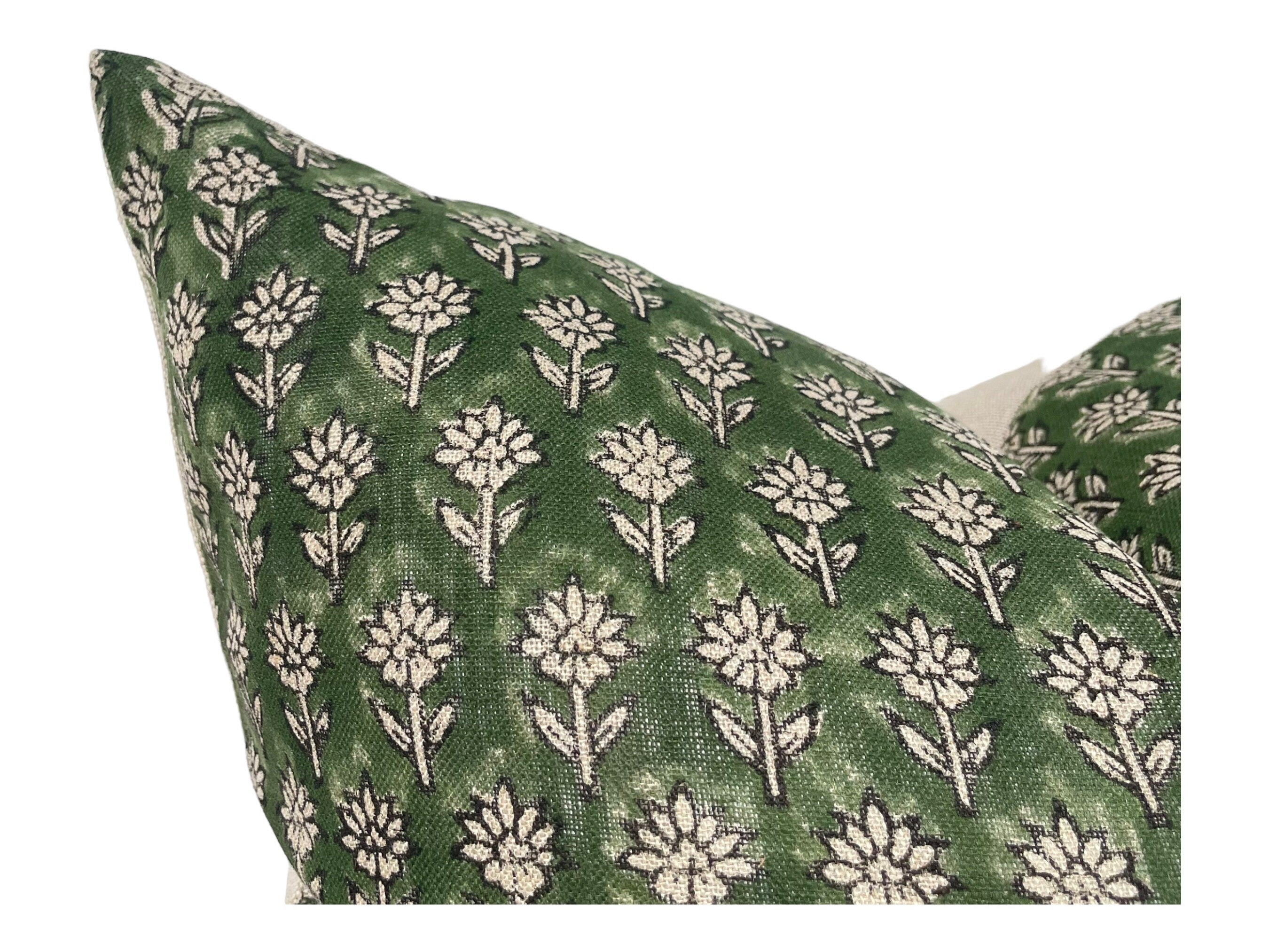 READY TO SHIP Designer Larkspur Floral Pillow Cover - Elegant Home Decor for Living Room, Bedroom & Sofa