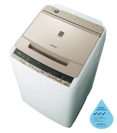 Hitachi BW V105ES 10.5Kg Top Load Washing Machine - Energy Efficient Laundry Solution for Large Families & Heavy Loads | Perfect for Home, Apartment & Laundry Business Use