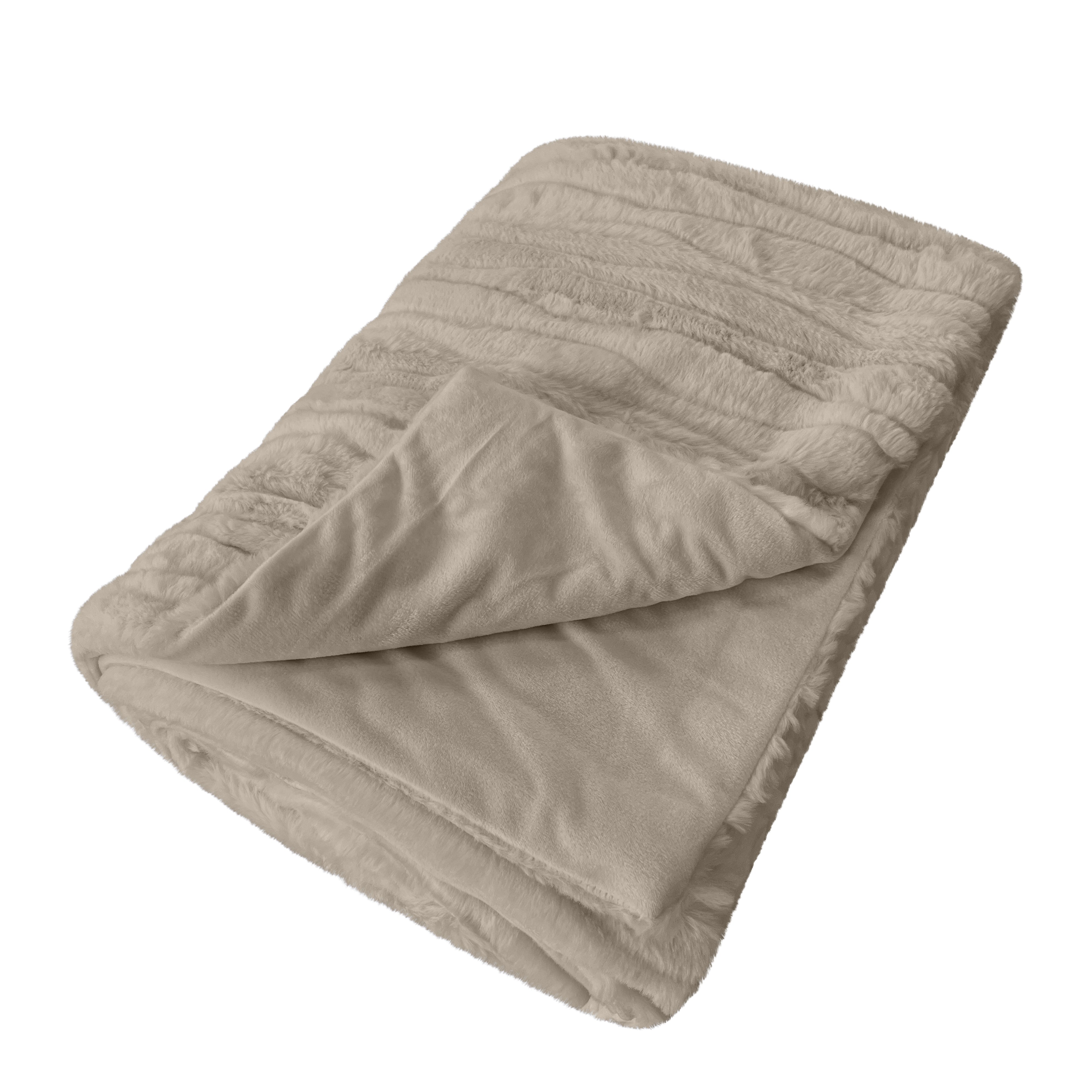 Juliet Throw Blanket 130x170cm (51x67 inches) - Soft & Cozy Warm Taupe Color - Perfect for Sofa, Bed, Couch & Winter Nights