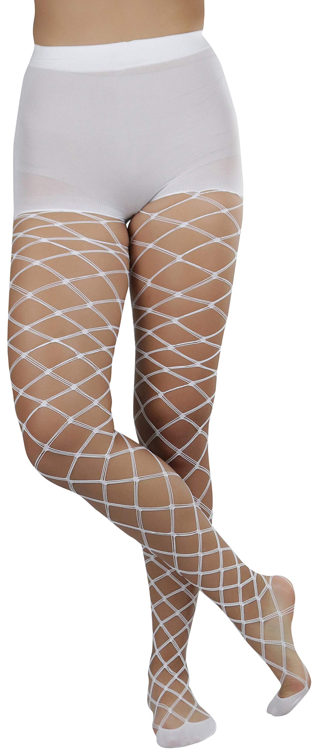 ToBeInStyle Women's Diamond Mesh Pantyhose - Sexy Sheer Stockings for Party, Date Night & Special Occasions