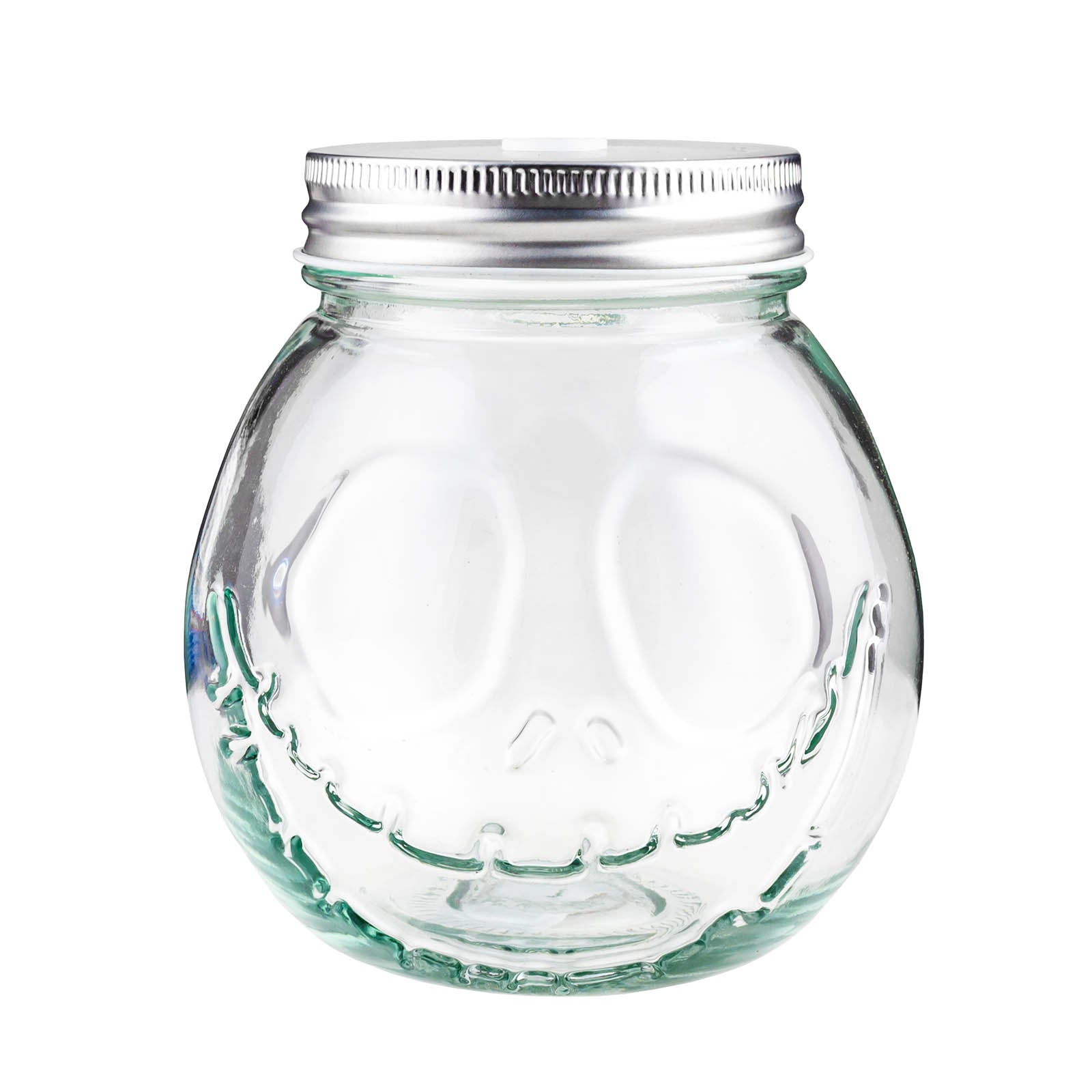 BarConic® Jack O'Lantern Mason Jar with Lid - Halloween Party Decor, Pumpkin Spice Candle Holder, Fall Home Decor & DIY Craft Supplies