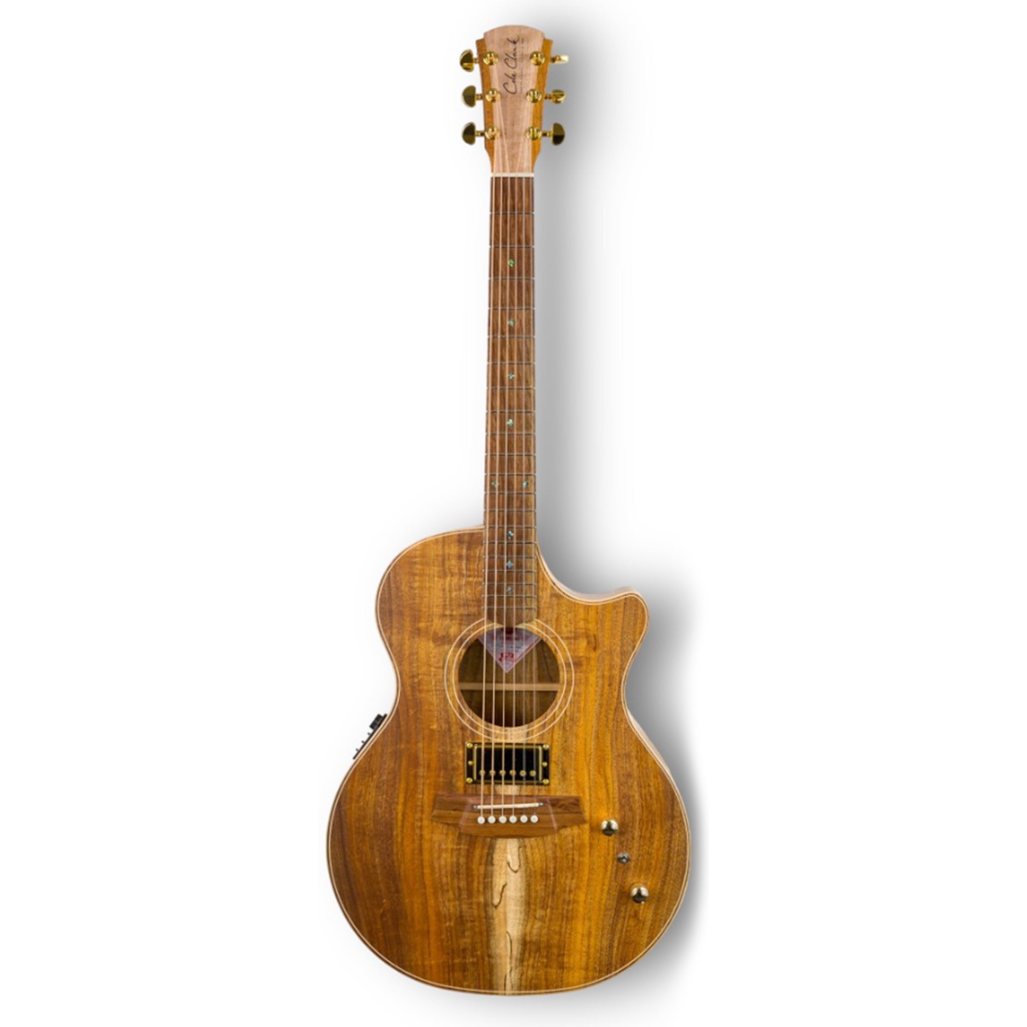 Cole Clark CCTL2EC BLBL HUM Thinline Grand Auditorium Acoustic Electric Guitar - Premium Blackwood Tonewood for Stage & Studio Performance