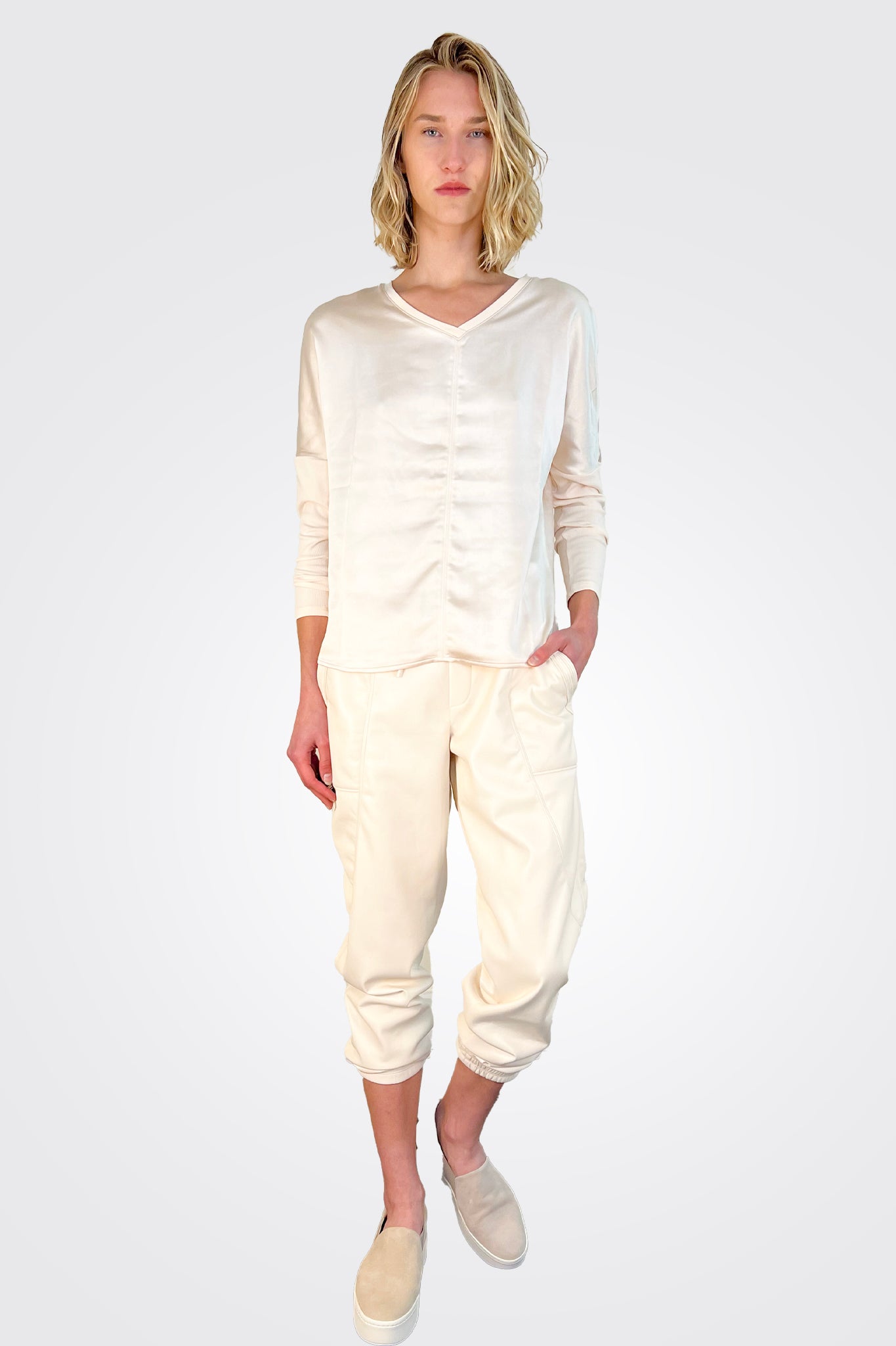 Cindy Top with Pearl Embellishments - Elegant Women's Blouse for Casual Wear, Office, and Special Occasions