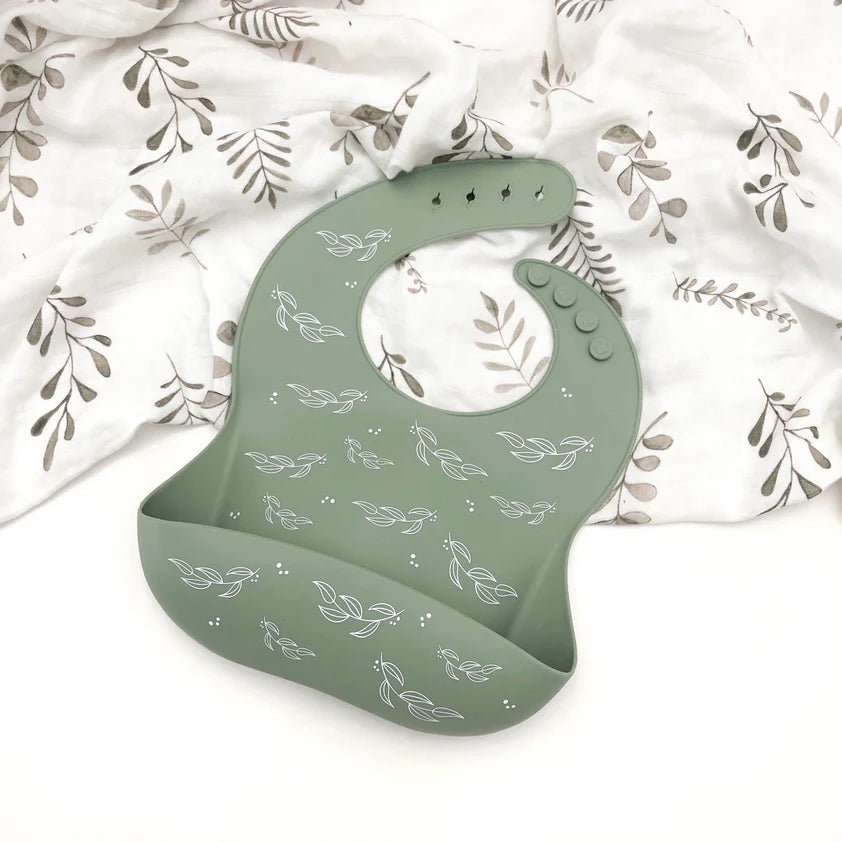 One Chew Three Silicone Catch Bib - Waterproof Baby Feeding Bib with Deep Food Pocket for Mess-Free Meals - Perfect for Infants & Toddlers at Home, Restaurants or Daycare