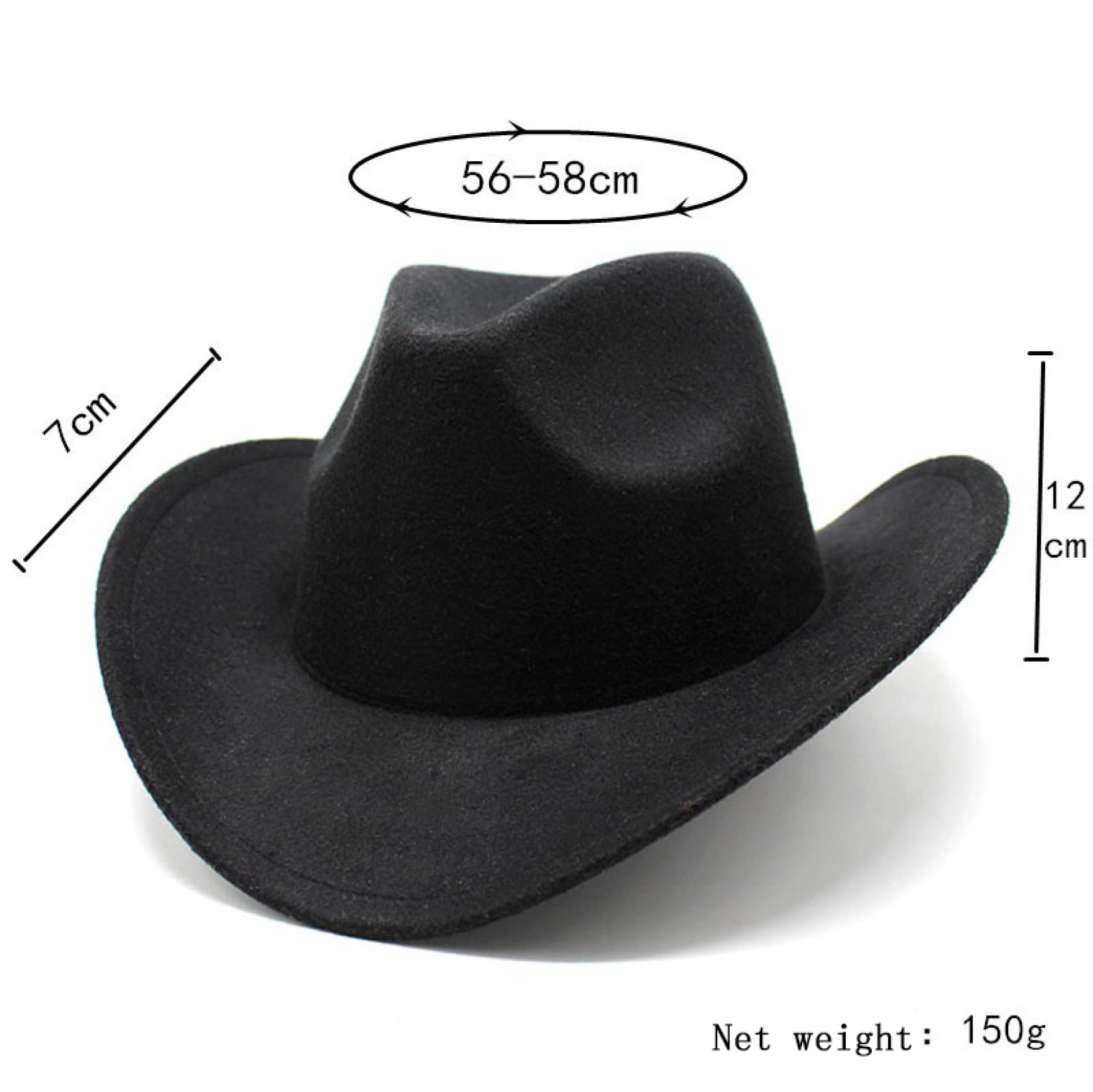 Roll-Up Felt Cowboy Hat for Men & Women - Wide Brim Fedora Style Cowboy Cap, All-Season Outdoor Wear, Coffee Brown - Perfect for Rodeo, Country Music Festivals & Western Fashion