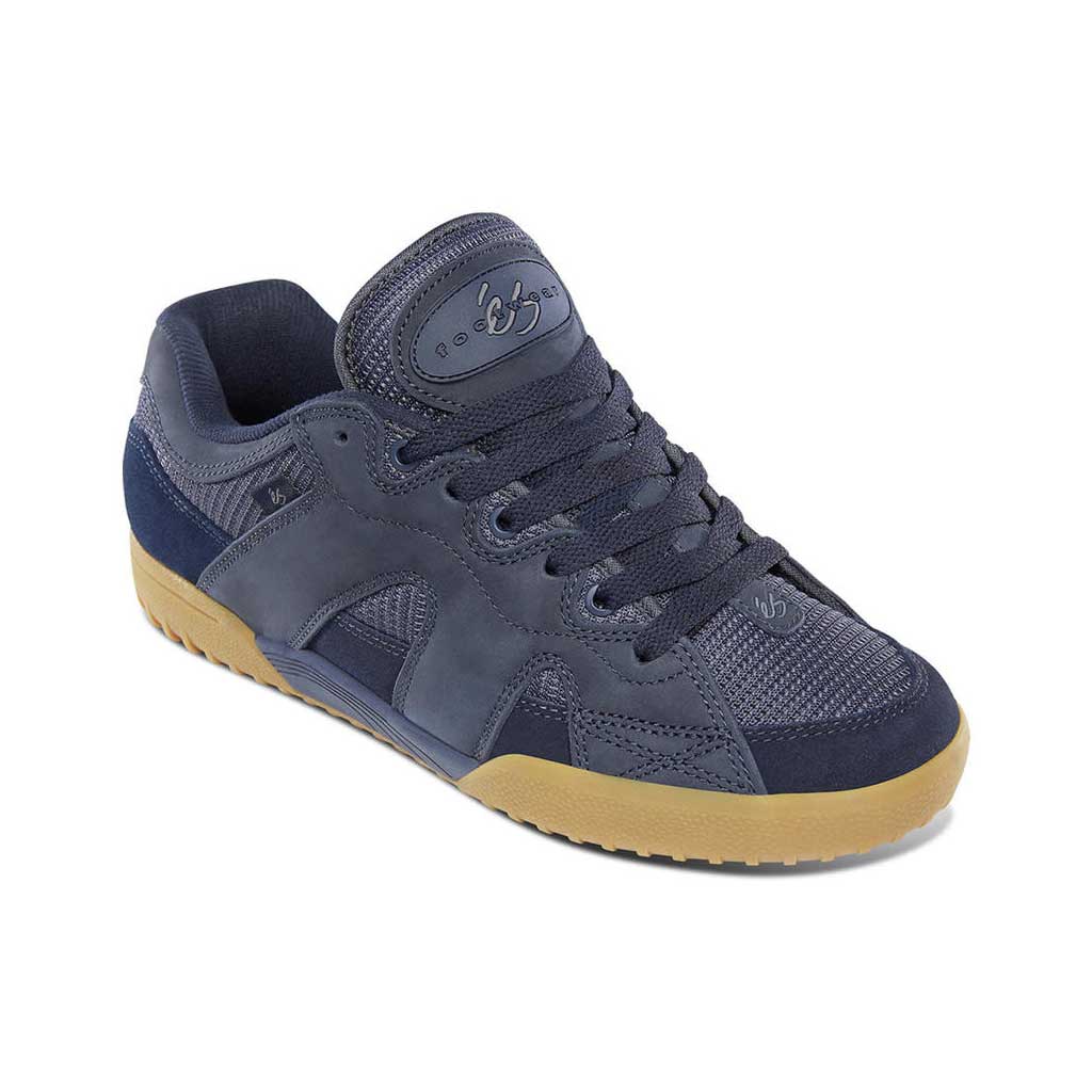 eS One Nine 7 Skate Shoes - Navy Blue & Gum Sole - High-Performance Skateboarding Shoes for Street & Park Riding