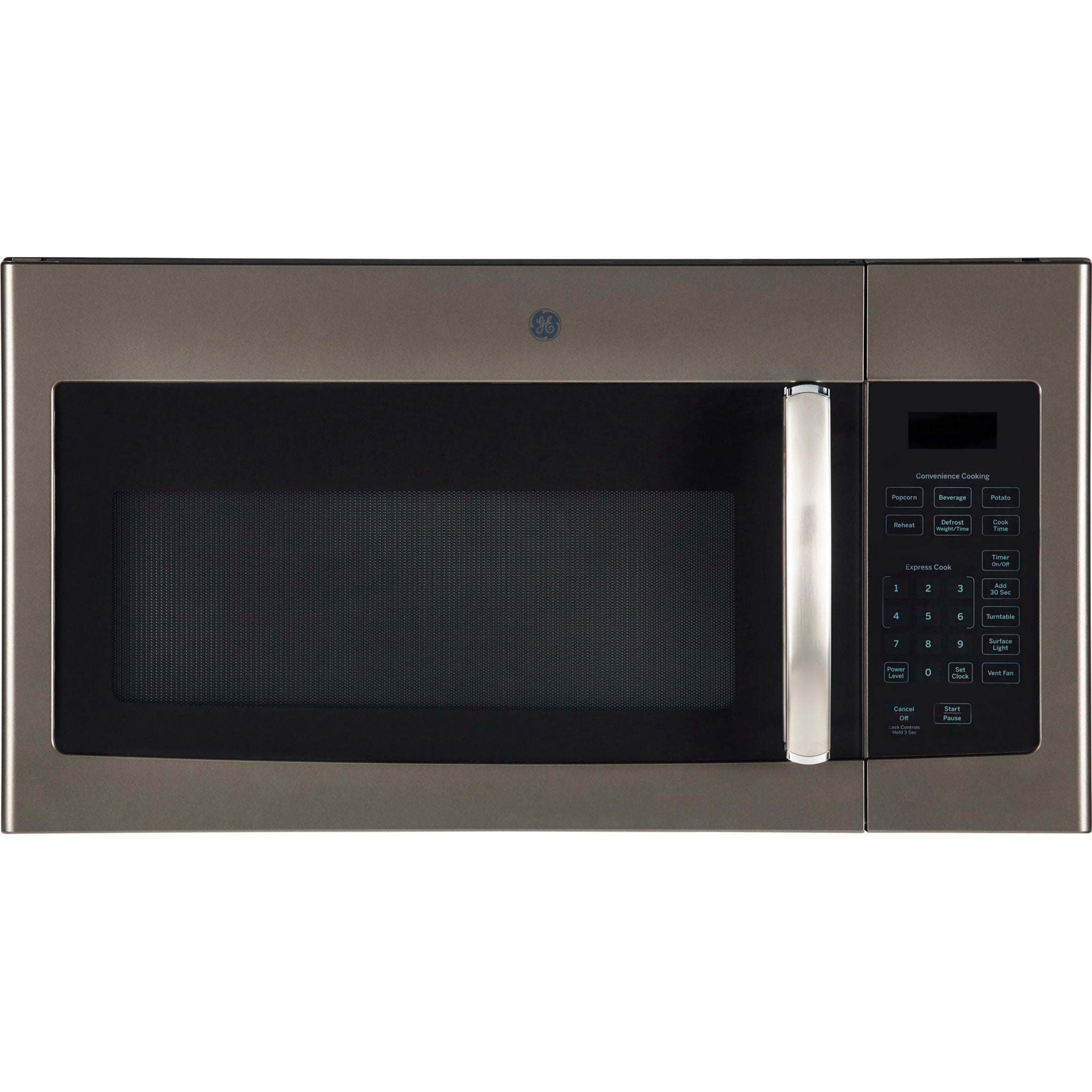 GE JVM1635SLJC Over-the-Range Microwave Oven in Slate - Perfect for Kitchen Remodeling & Space-Saving Installation