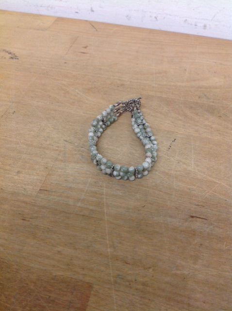 3 Strand Moss Agate Beaded Bracelet for Women - Healing Crystal Jewelry for Stress Relief & Positive Energy, Perfect for Meditation, Yoga & Everyday Wear