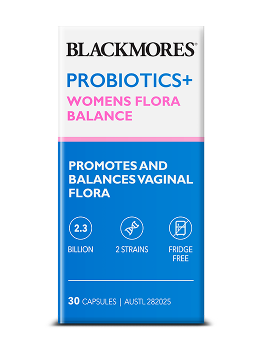 Blackmores Probiotics+ Women's Flora Balance - Supports Digestive & Immune Health - Daily Probiotic Supplement for Women's Wellness | Home & Travel Use