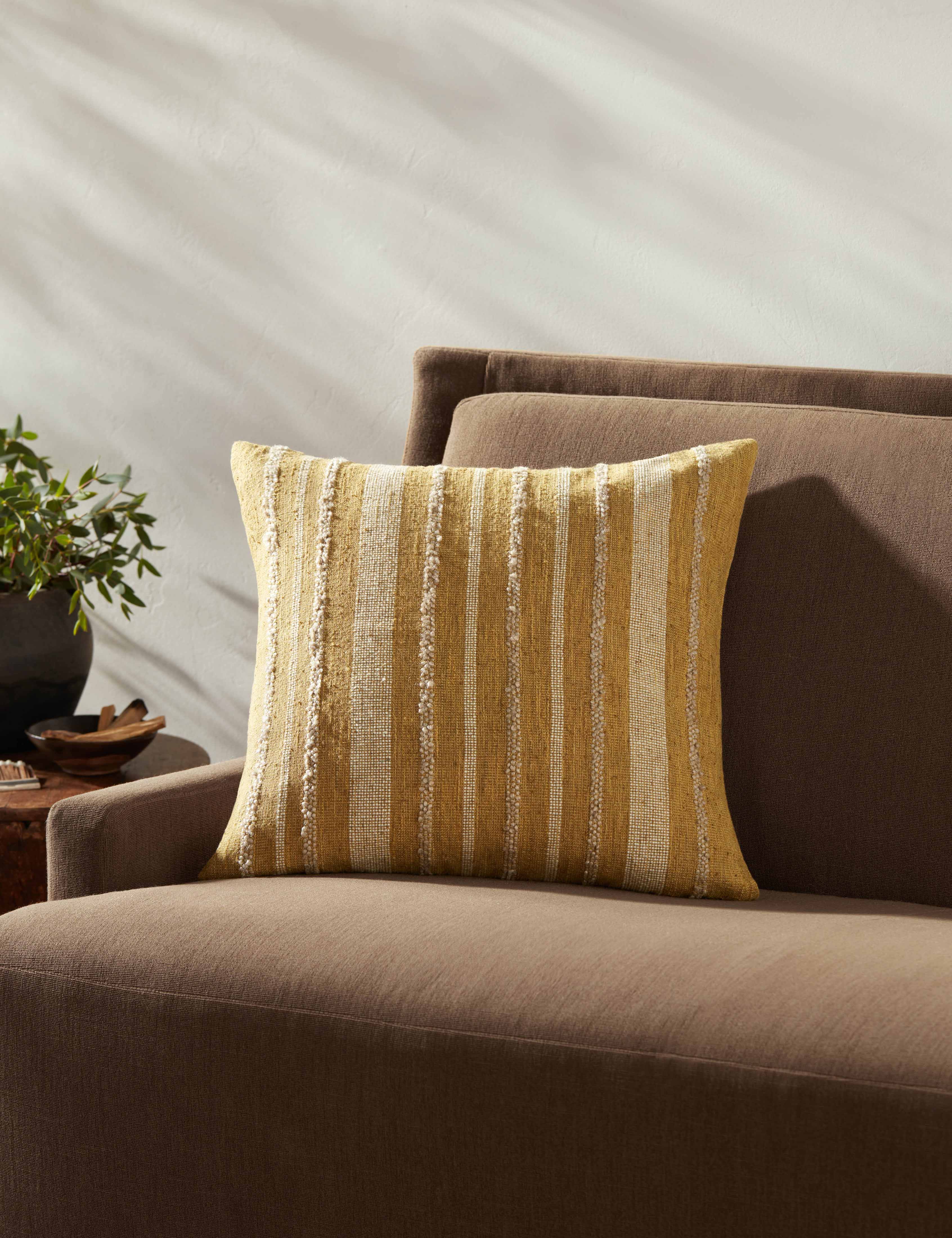 Elowen Decorative Throw Pillow by Amber Lewis x Loloi - Soft Cotton Blend Cushion Cover for Living Room, Bedroom & Sofa Decor