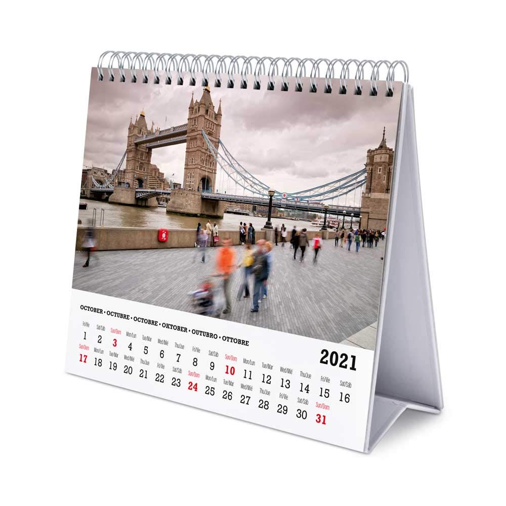 Grupo Erik - 2021 London Themed Desk Calendar | Stylish Office Decor | Perfect for Home, Office & Gift Giving