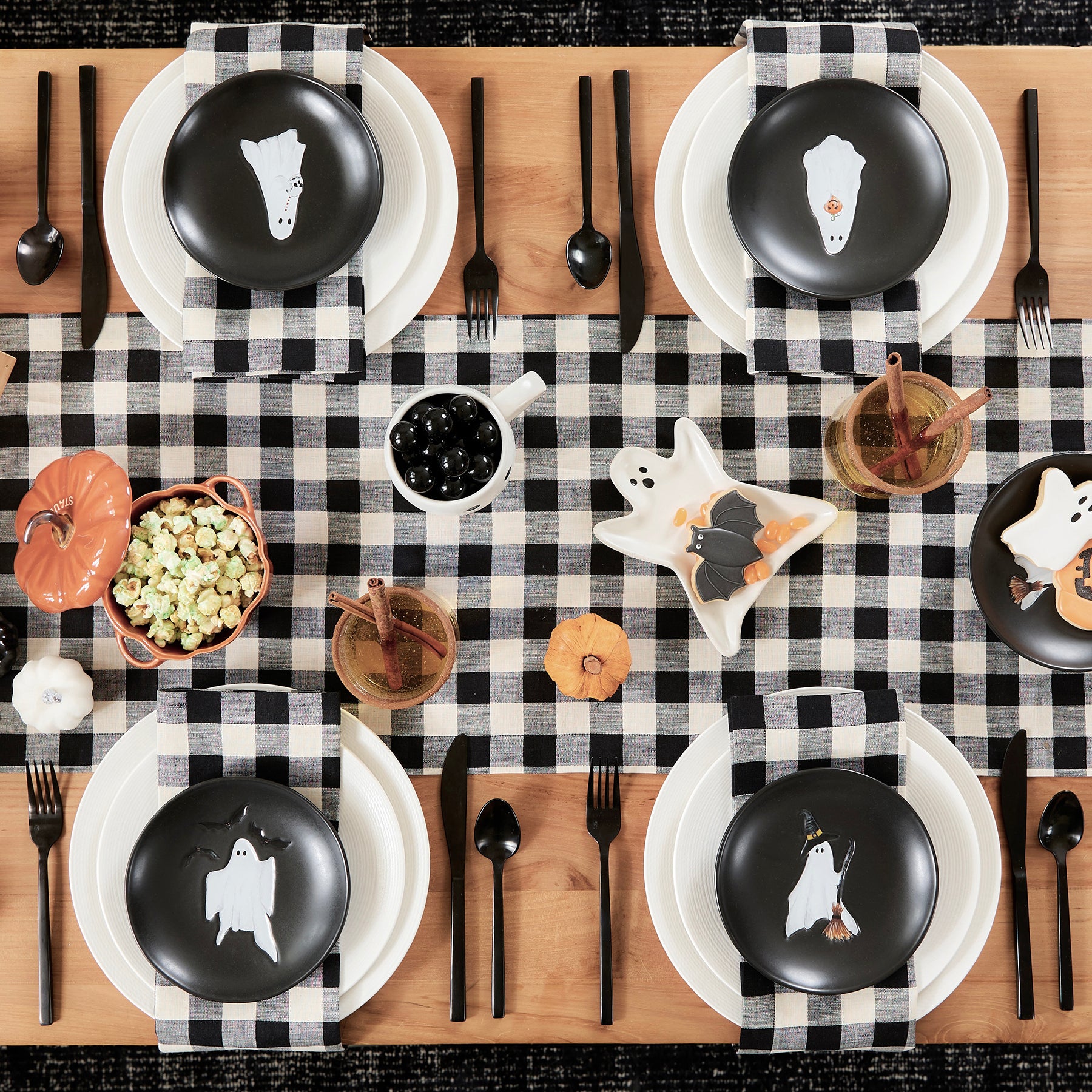 Morgan Check Napkins, Set of 4 - Premium Cotton Table Napkins for Dinner Parties, Weddings & Everyday Use