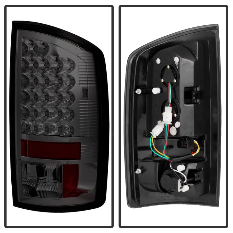 Spyder Auto 5002594 LED Tail Lights - Chrome/Smoked Lens - High Visibility Brake Lights - Perfect for Jeep Wrangler JK & Dodge Ram 1500 - Upgrade Your Night Driving Safety