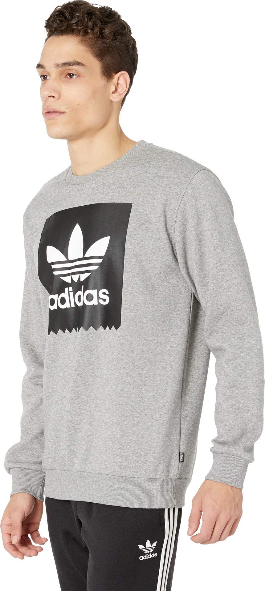 adidas Originals Men's Blackbird Crewneck Sweatshirt | Casual Pullover Hoodie for Streetwear & Gym | Comfortable Cotton Blend for Everyday Wear