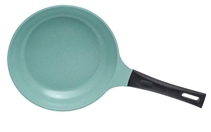 EUROCOOK Jade Powder Coated Ceramic Non-Stick Cookware Set - 3 Piece PFOA Free Frying Pans for Healthy Cooking | Perfect for Sauteing, Frying & Omelets in Modern Kitchens